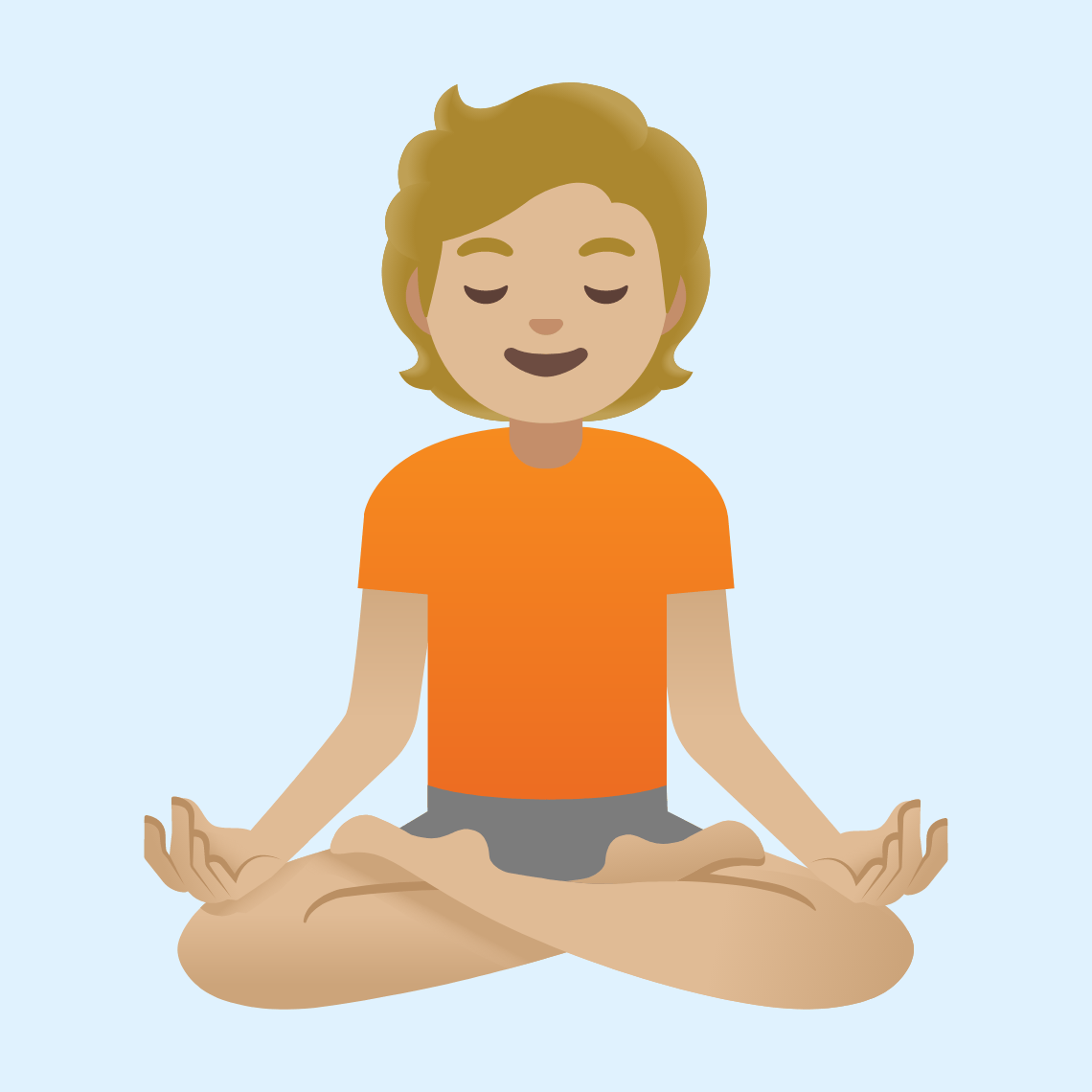 π§πΌ Person in lotus position: medium-light skin tone