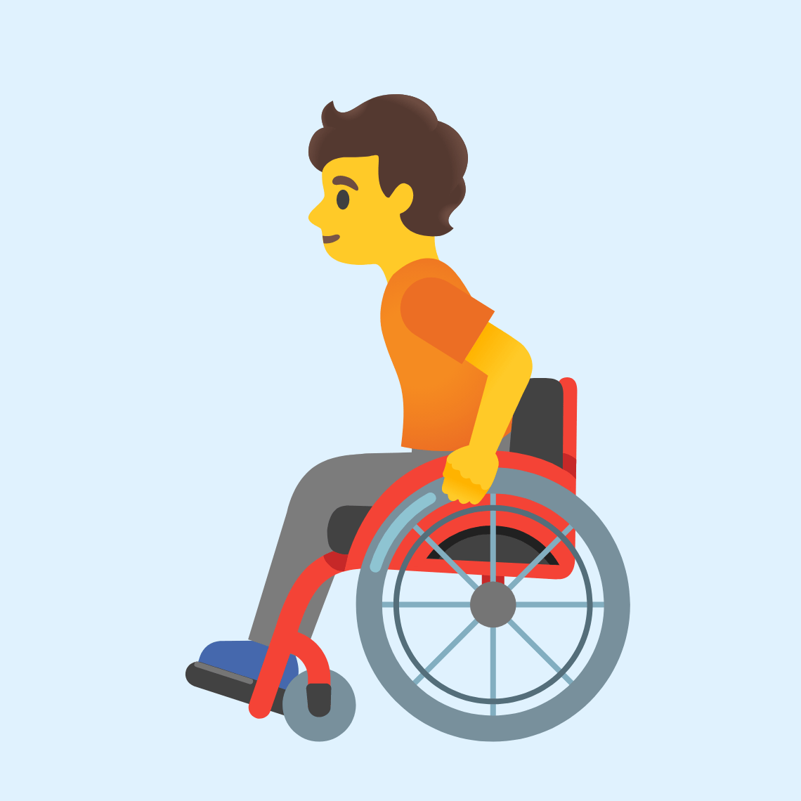 π§β𦽠Person in manual wheelchair