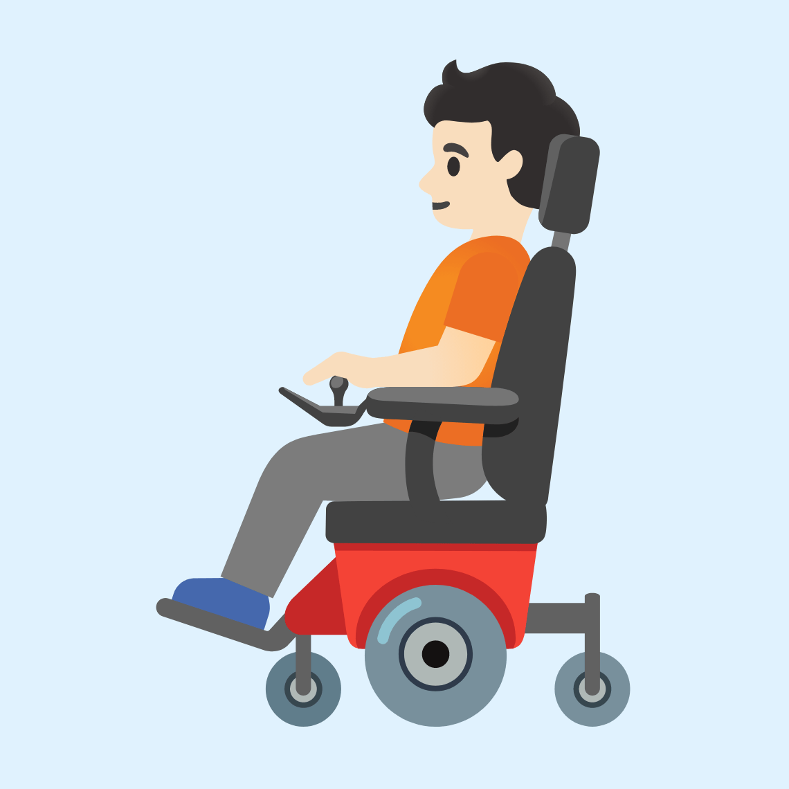 π§π»βπ¦Ό Person in motorized wheelchair: light skin tone