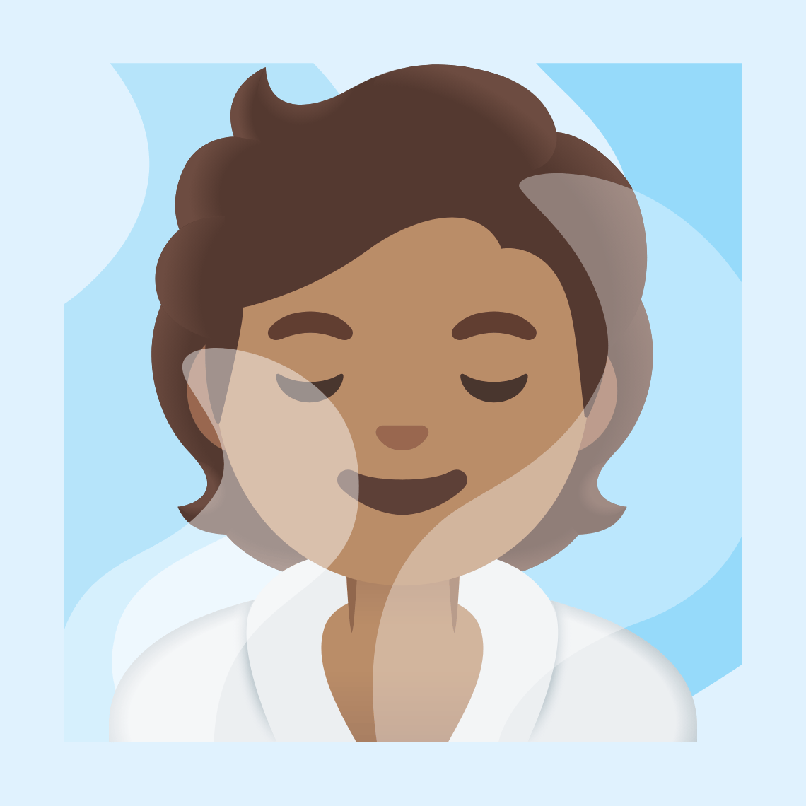 π§π½ Person in steamy room: medium skin tone