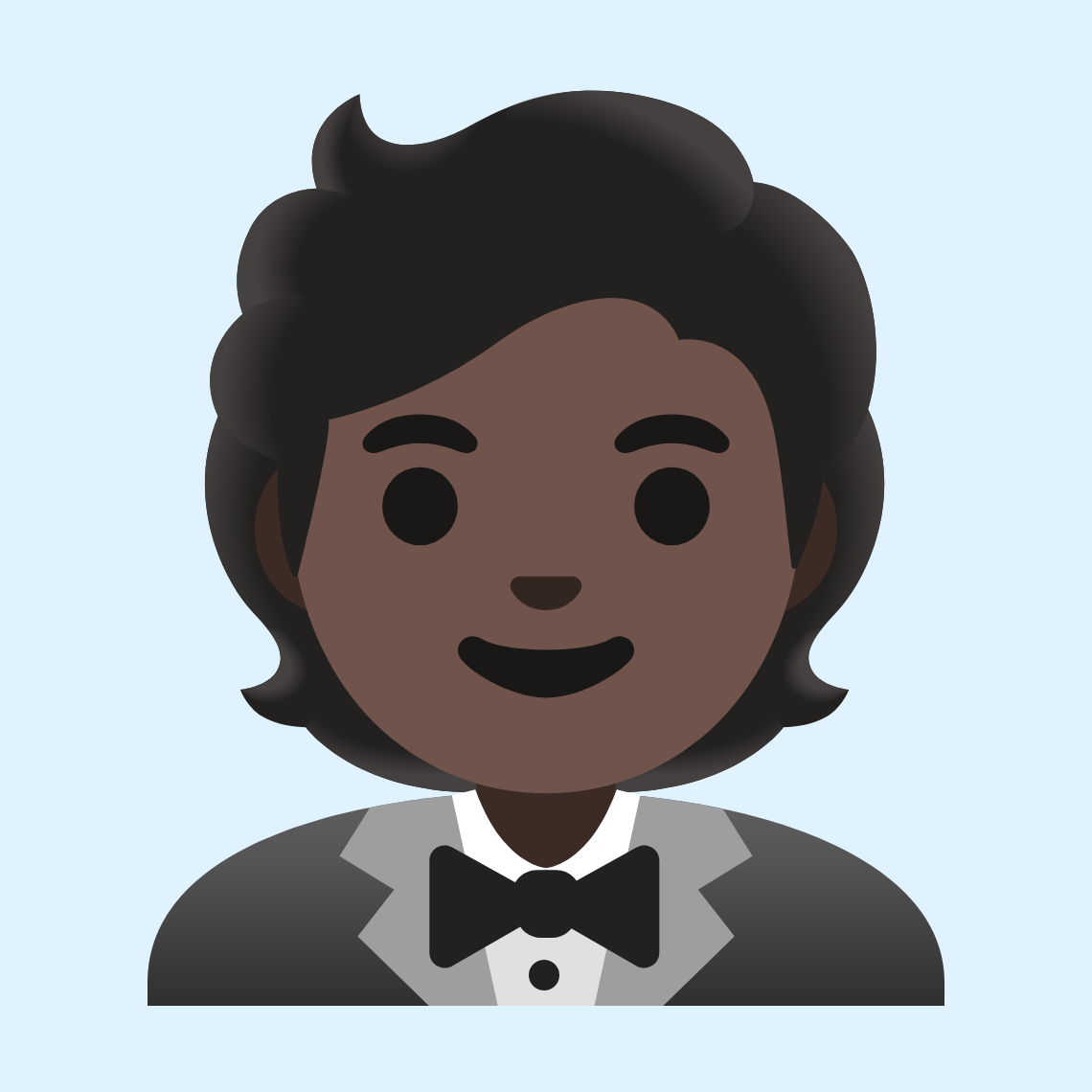 π€΅πΏ Person in tuxedo: dark skin tone