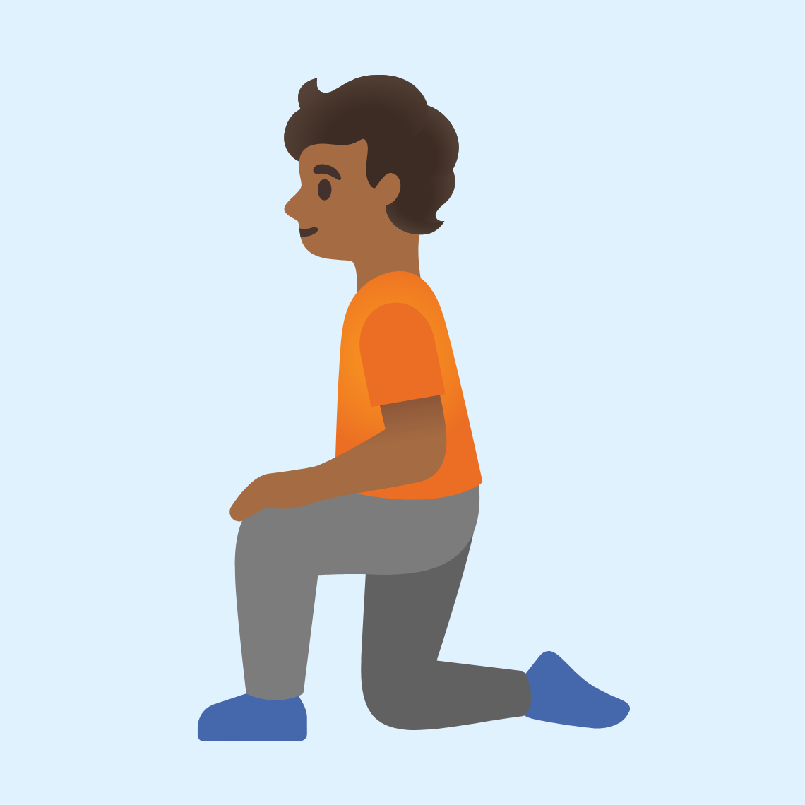 π§πΎ Person kneeling: medium-dark skin tone