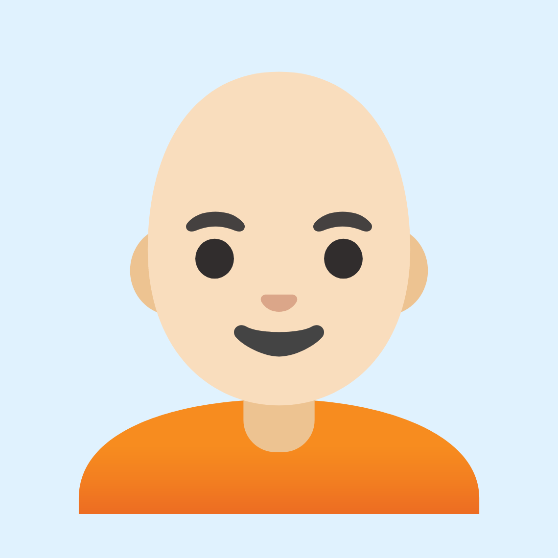 π§π»β𦲠Person: light skin tone, bald