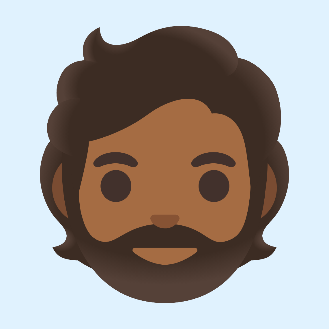 π§πΎ Person: medium-dark skin tone, beard
