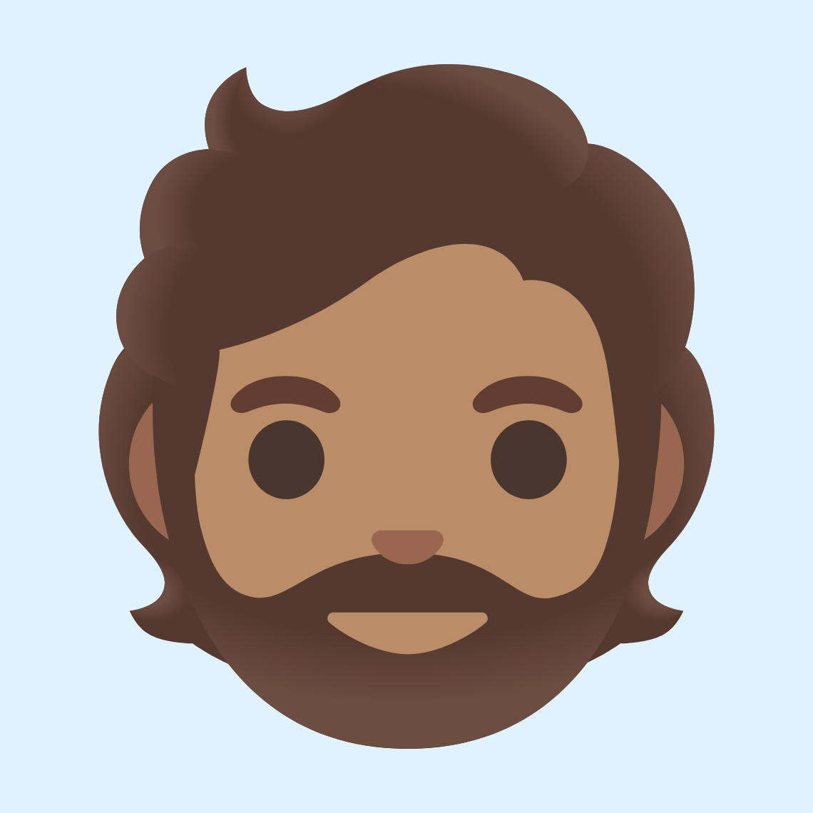 π§π½ Person: medium skin tone, beard
