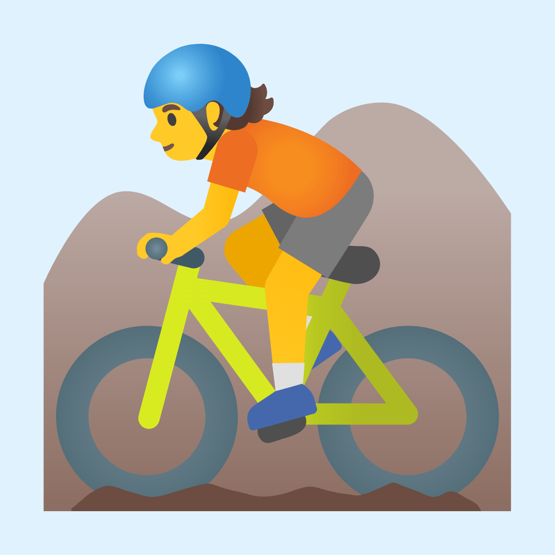 π΅ Person mountain biking