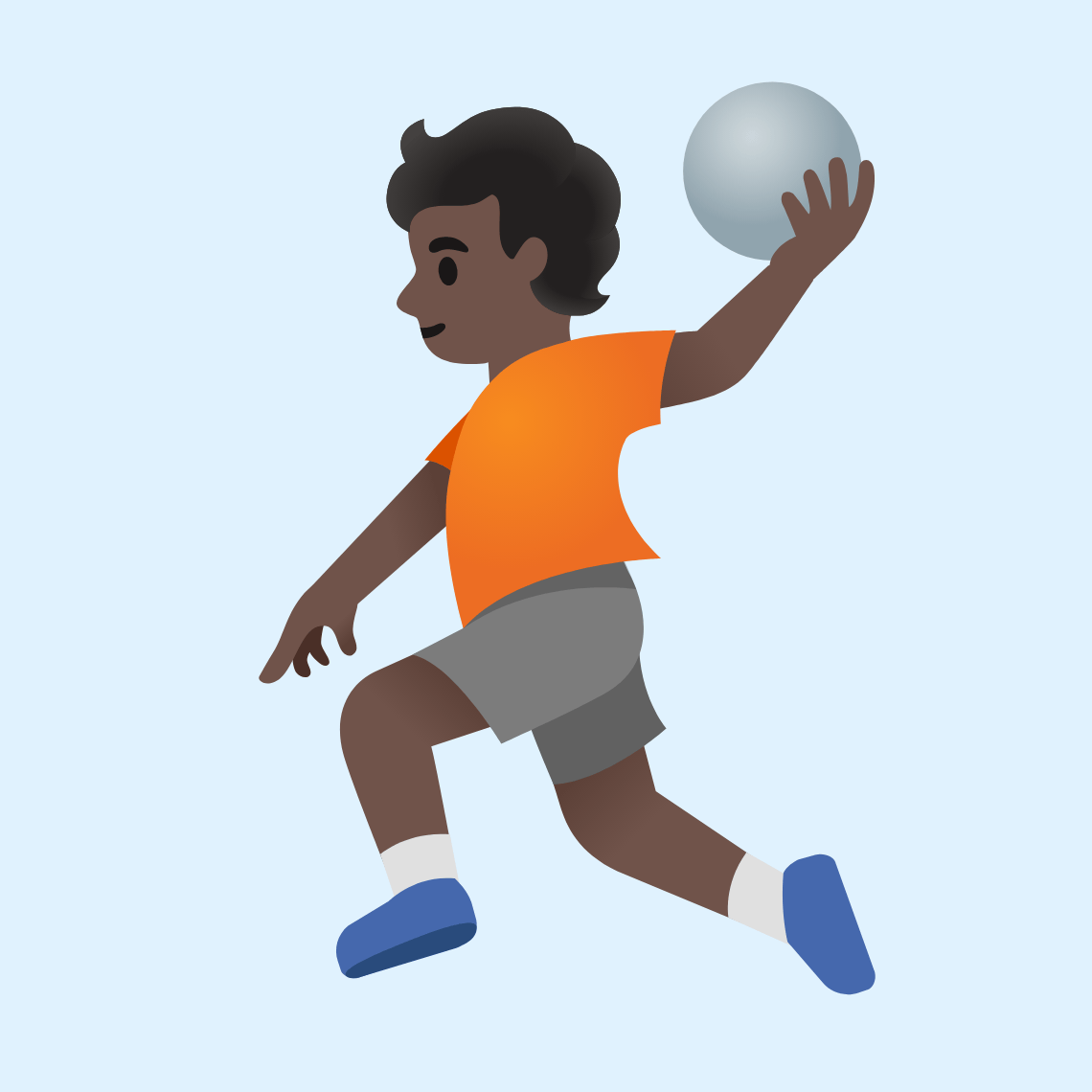 π€ΎπΏ Person playing handball: dark skin tone