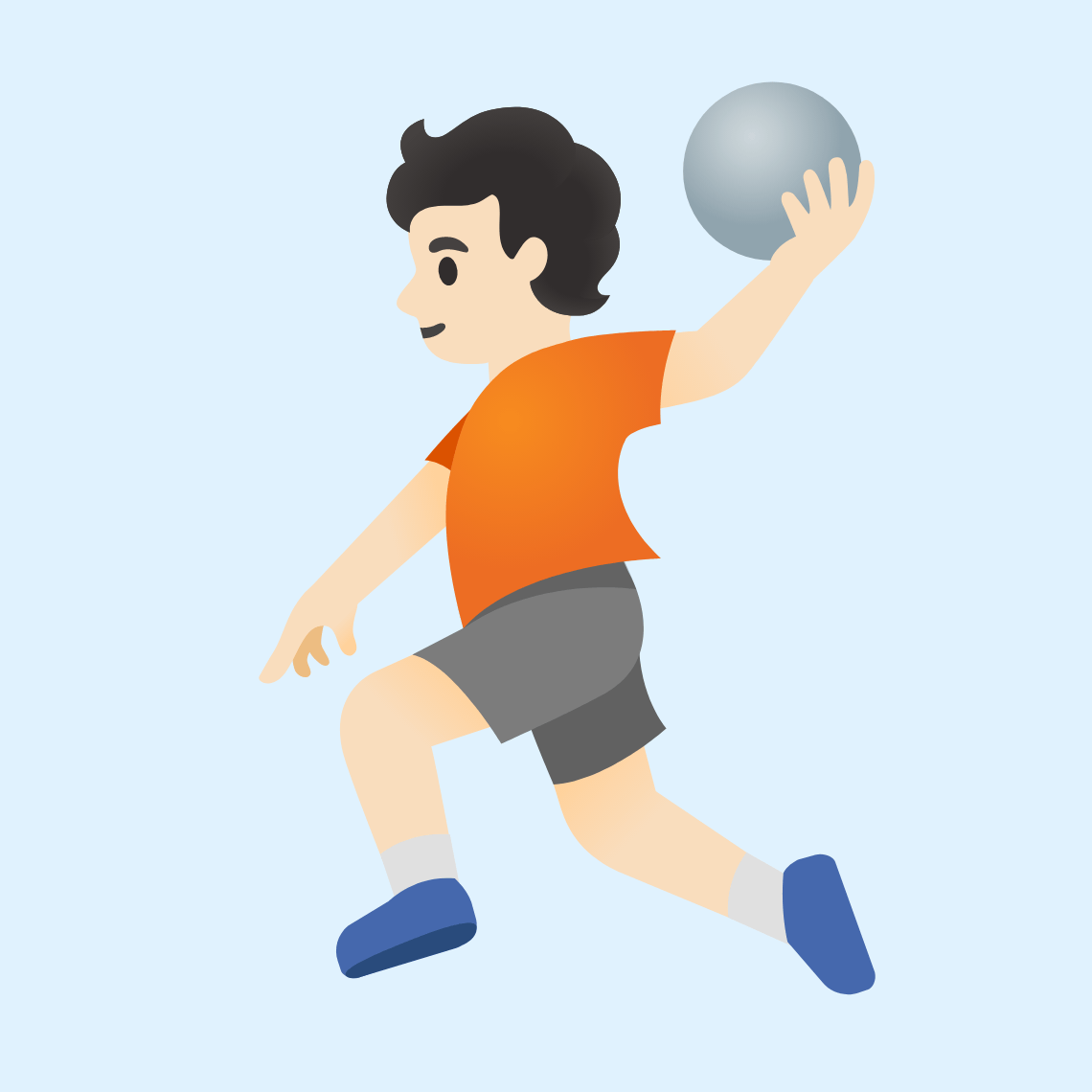 π€Ύπ» Person playing handball: light skin tone
