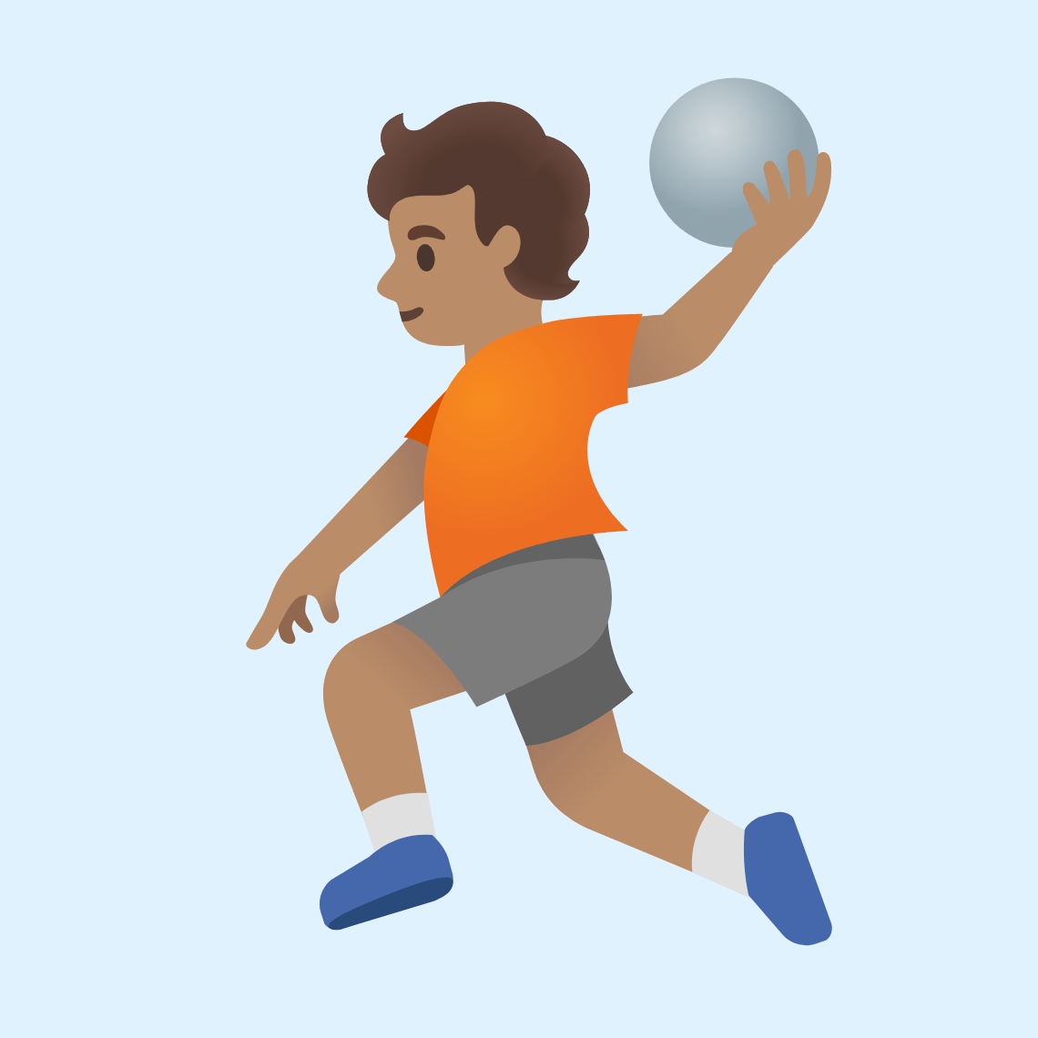 π€Ύπ½ Person playing handball: medium skin tone
