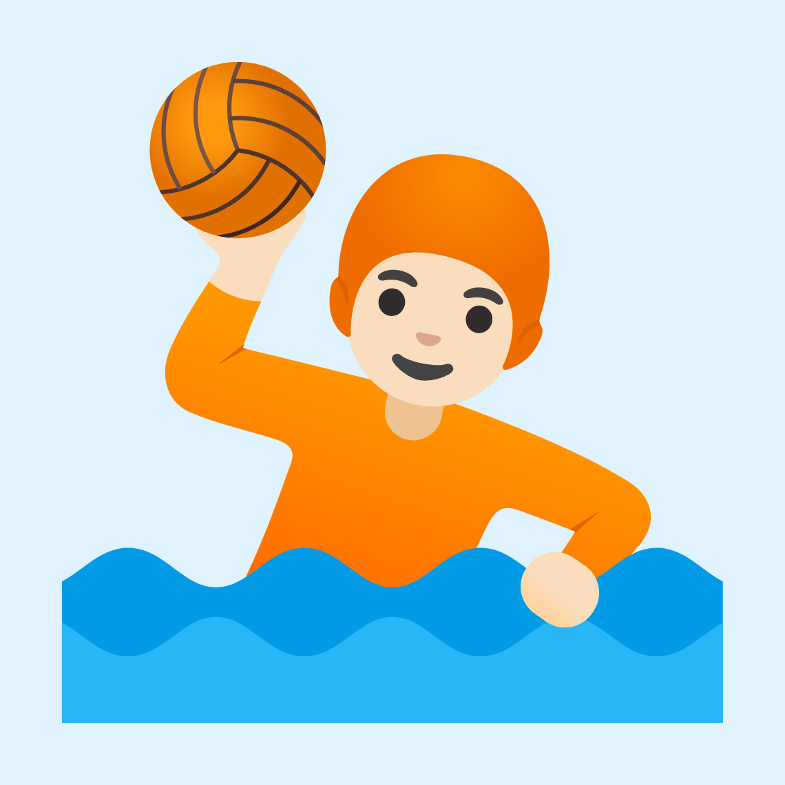 🤽🏻 Osobe igraju vaterpolo: svijetla boja kože