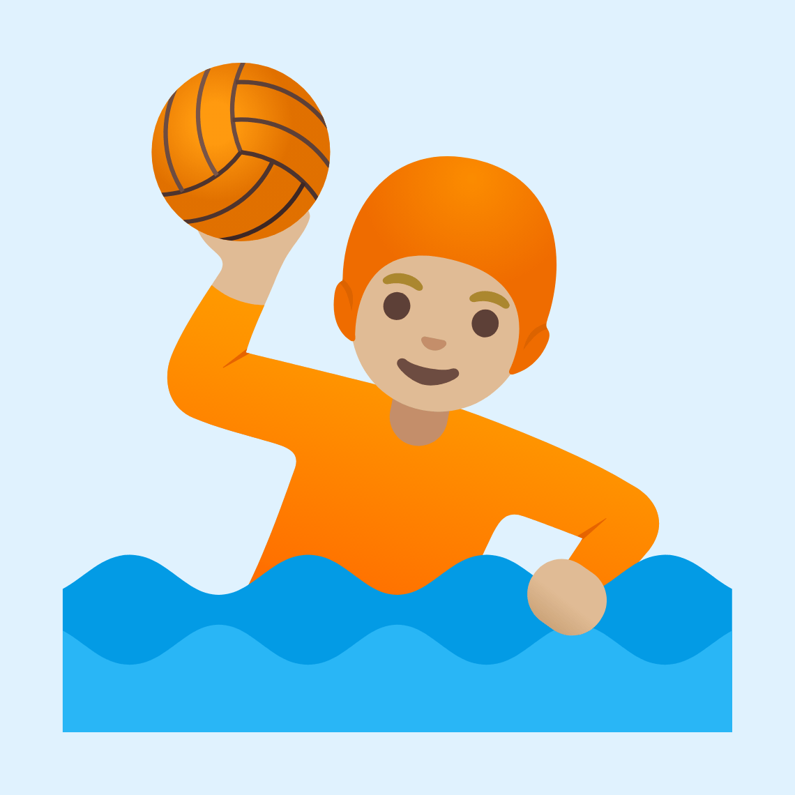 π€½πΌ Person playing water polo: medium-light skin tone