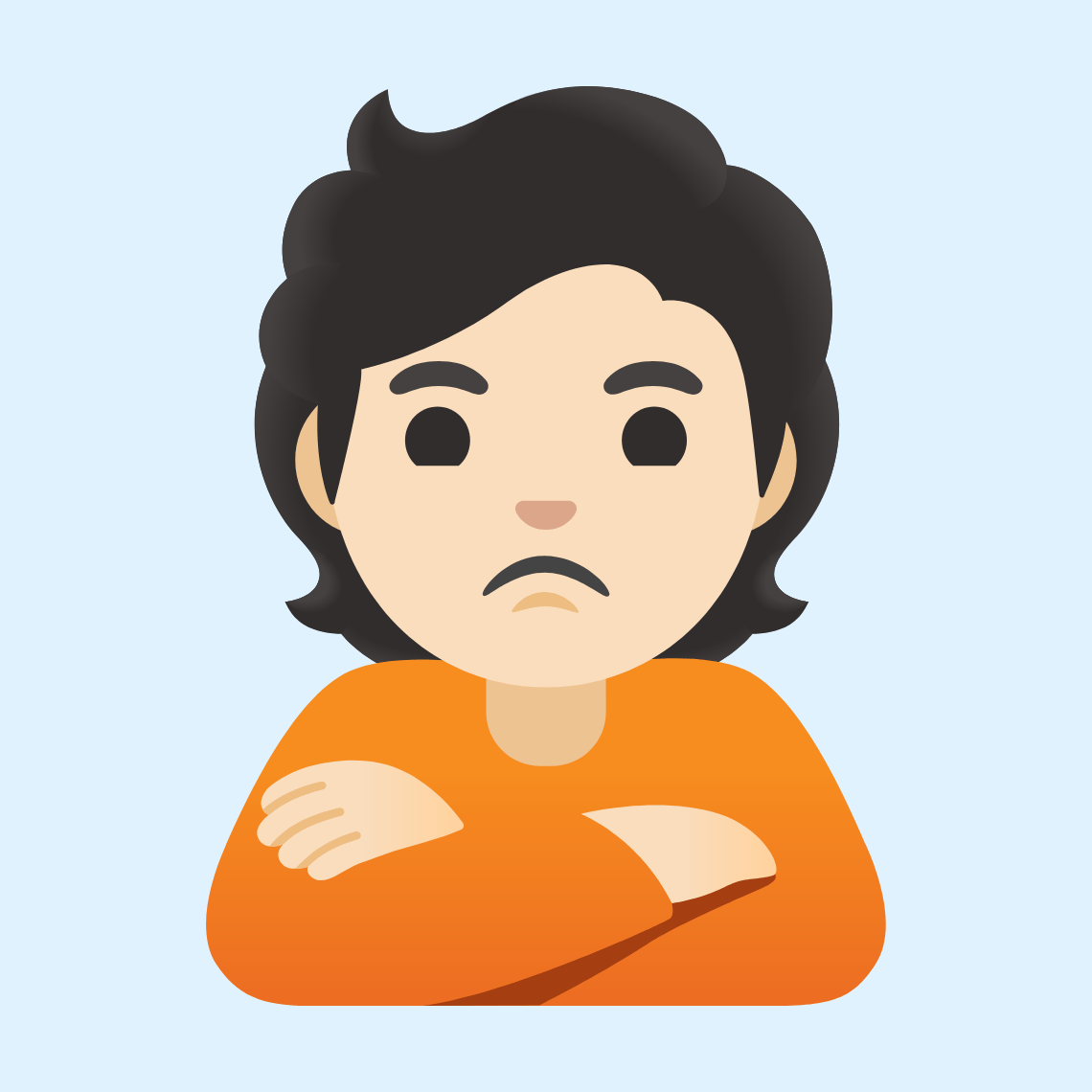 ππ» Person pouting: light skin tone