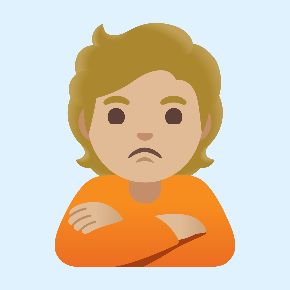 ππΌ Person pouting: medium-light skin tone