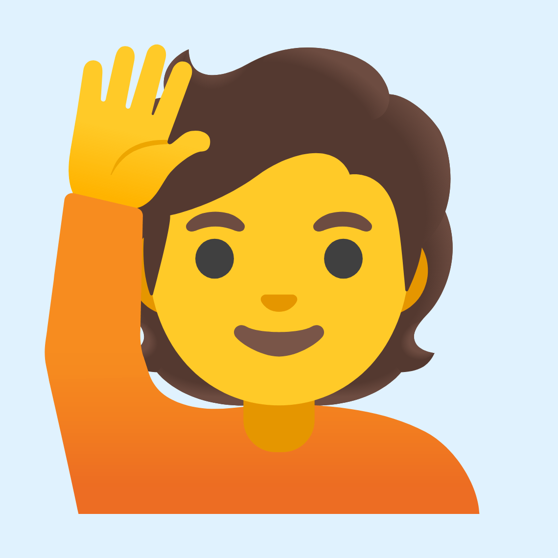 π Person raising hand