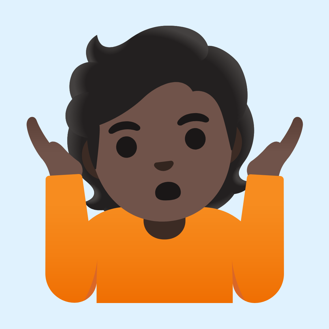 π€·πΏ Person shrugging: dark skin tone
