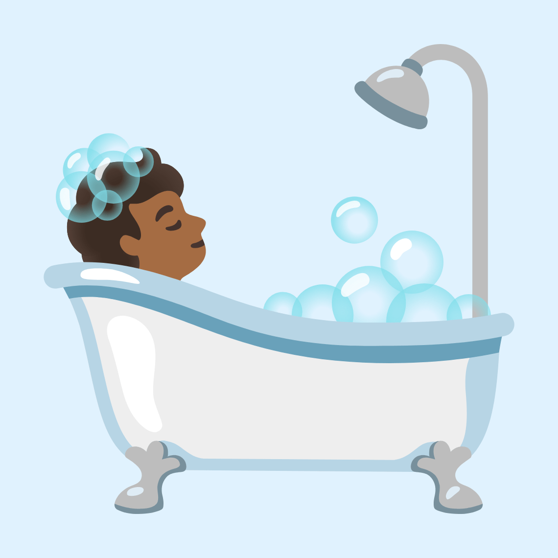 ππΎ Person taking bath: medium-dark skin tone