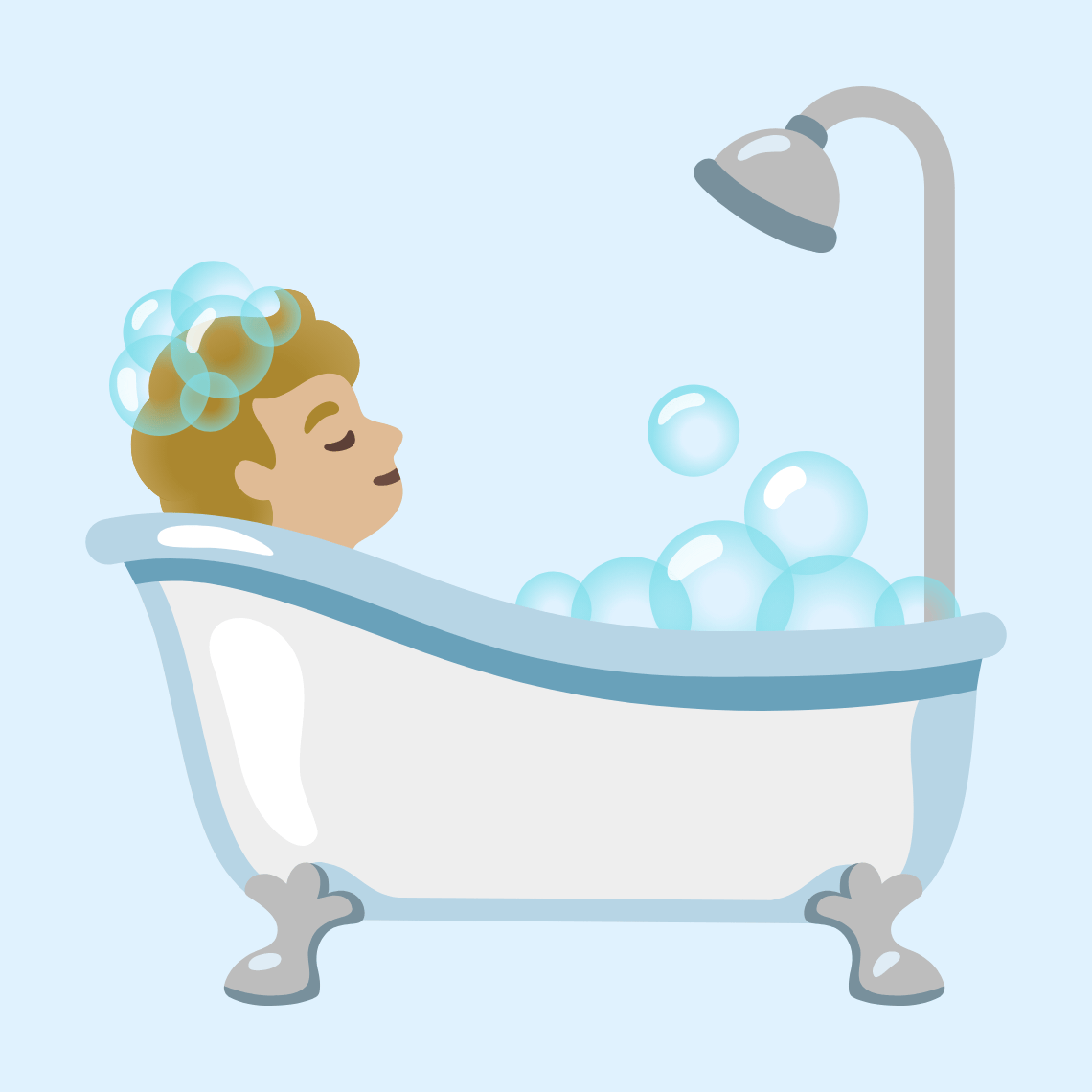 ππΌ Person taking bath: medium-light skin tone