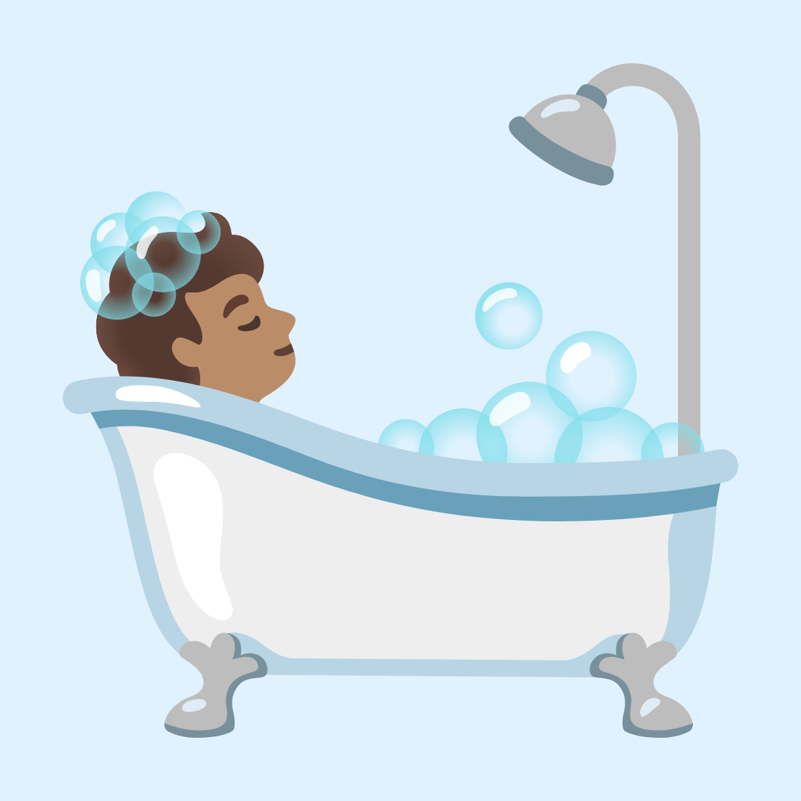 🛀🏽 Osoba koja se kupa u kadi: maslinasta boja kože