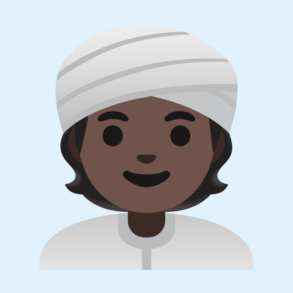 π³πΏ Person wearing turban: dark skin tone