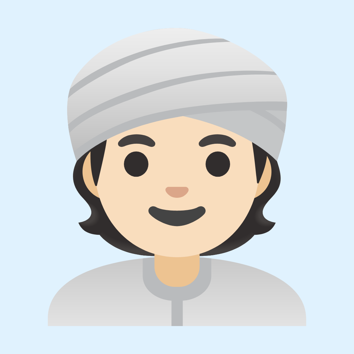 π³π» Person wearing turban: light skin tone