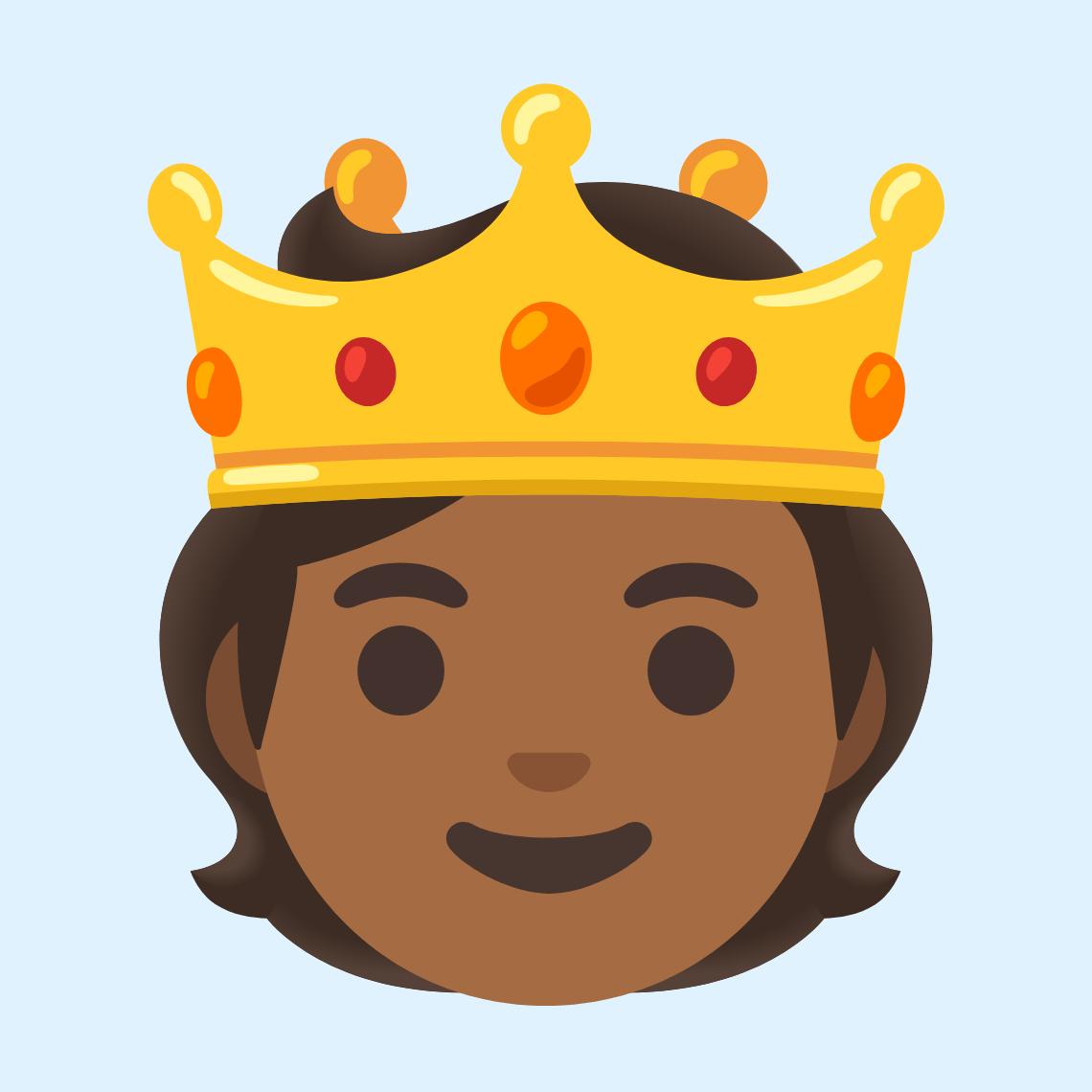 π«
πΎ Person with crown: medium-dark skin tone