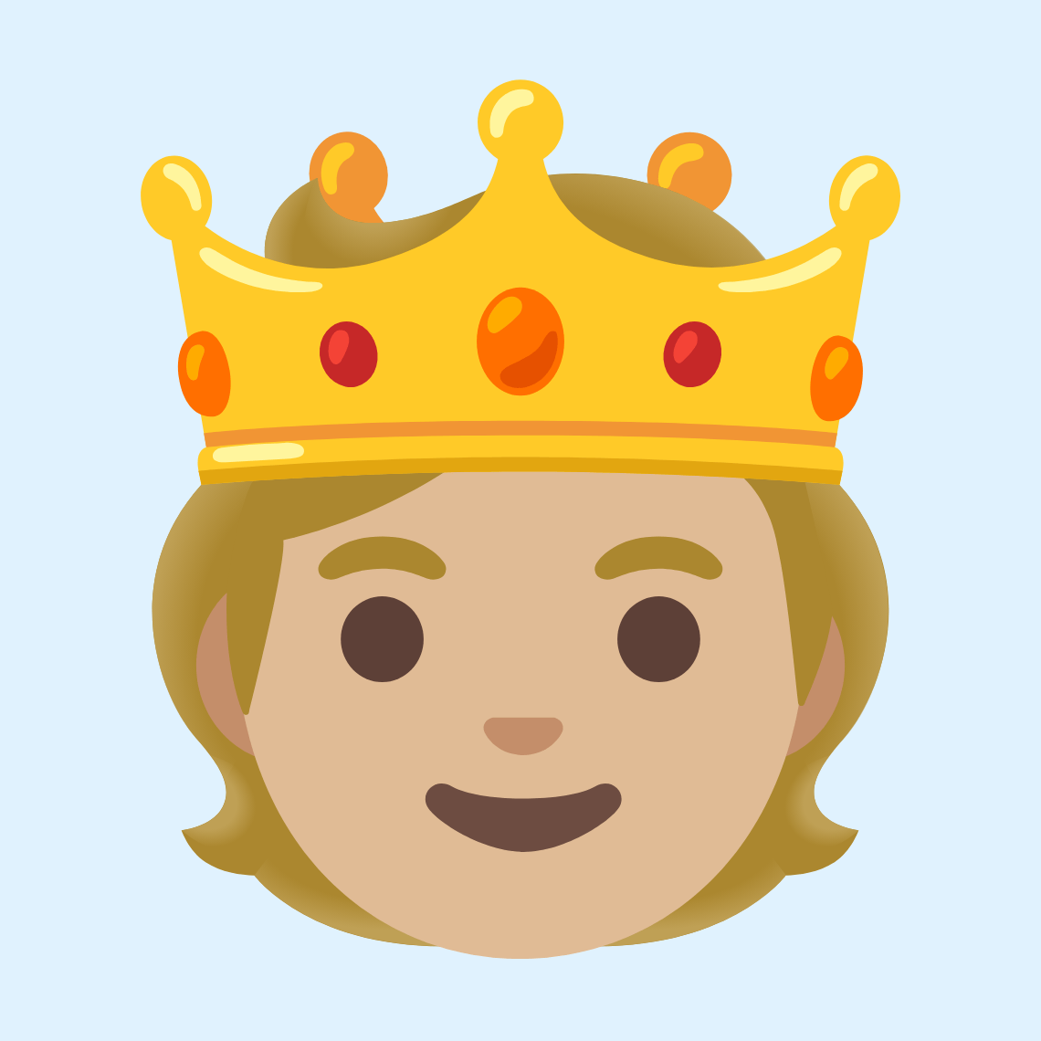 π«
πΌ Person with crown: medium-light skin tone