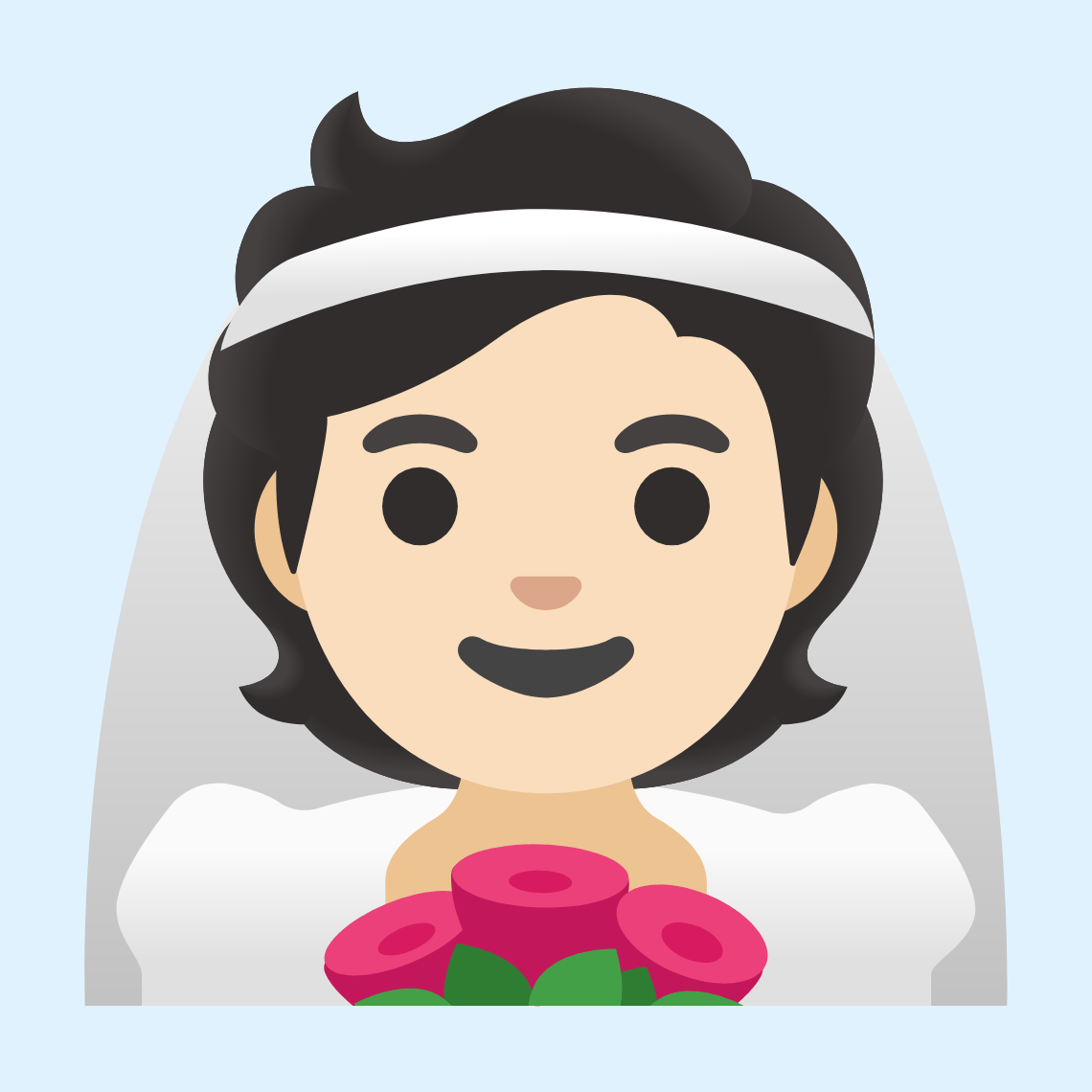 π°π» Person with veil: light skin tone