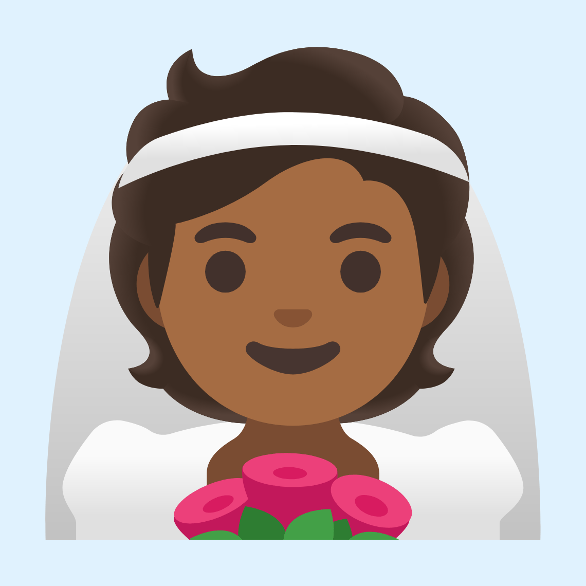 π°πΎ Person with veil: medium-dark skin tone