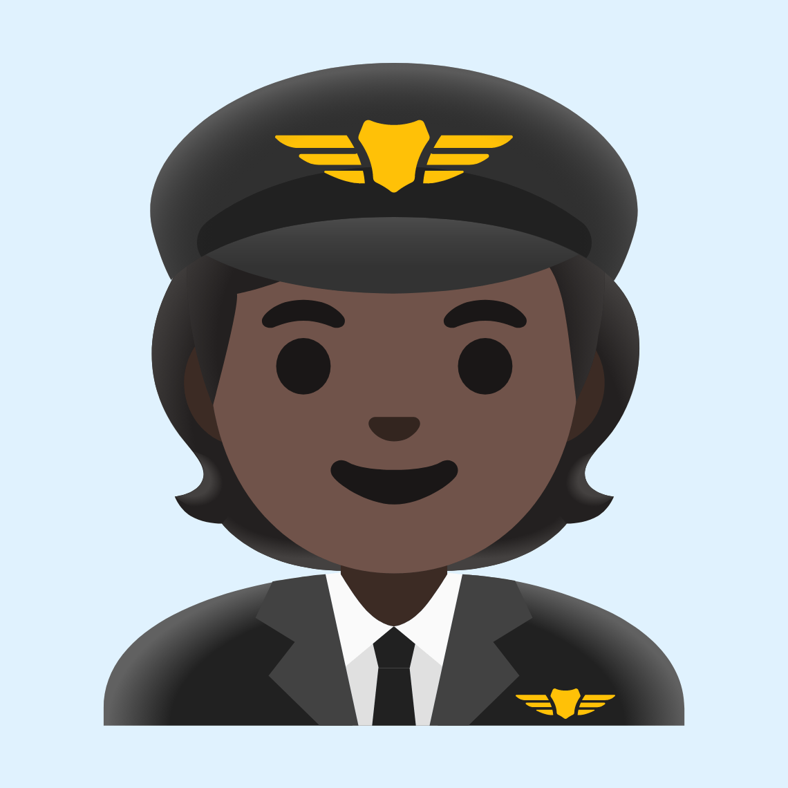 π§πΏββοΈ Pilot: dark skin tone