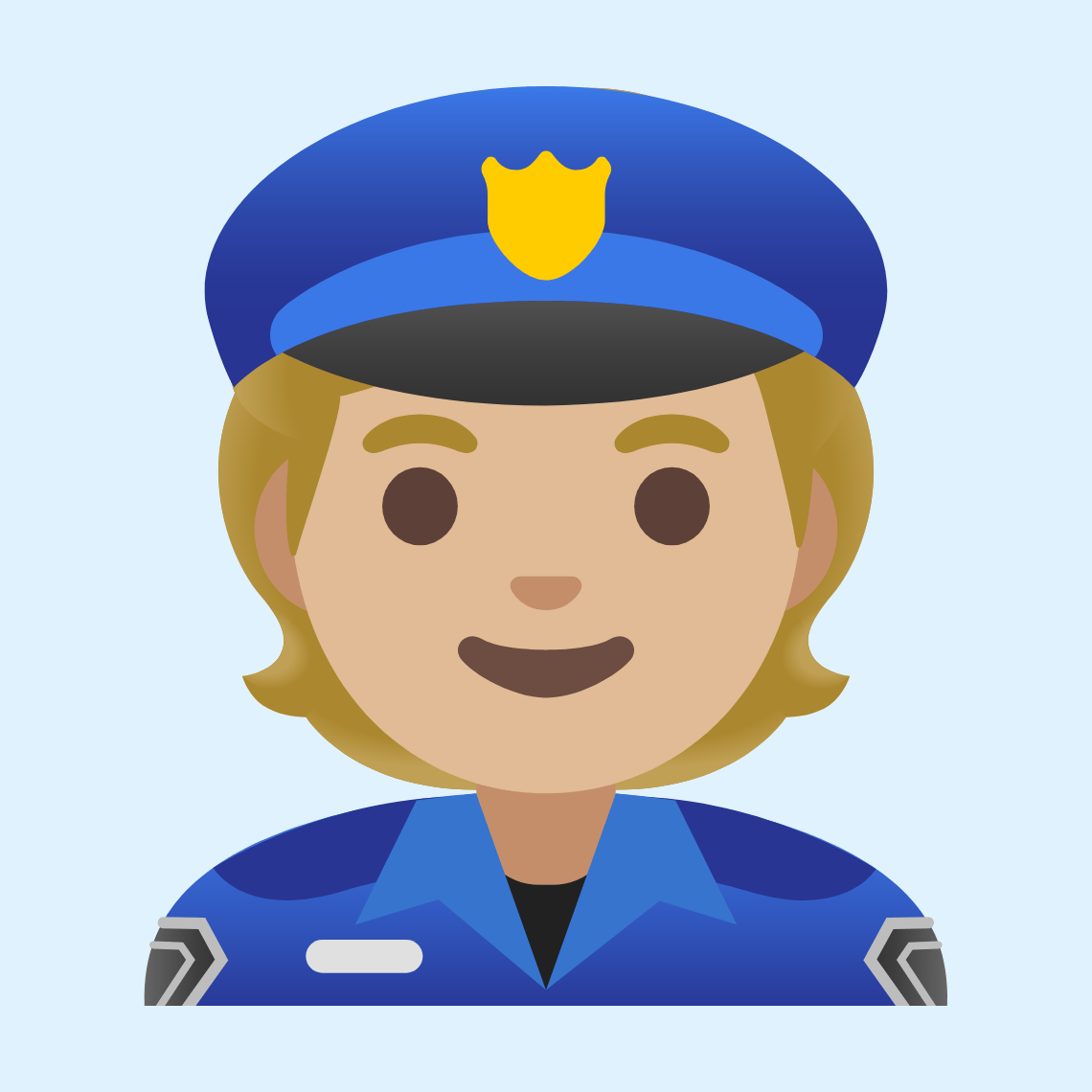 👮🏼 Policajac: svijetlo maslinasta boja kože