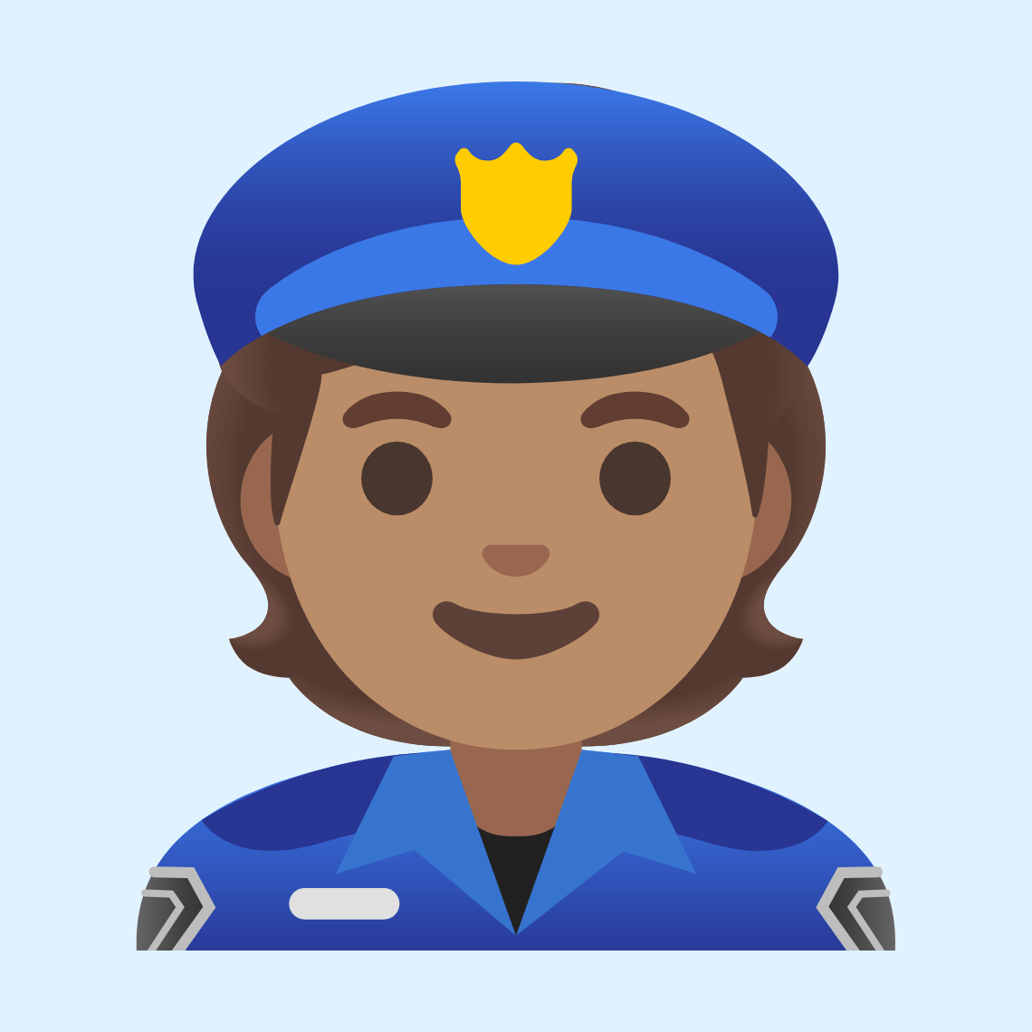 👮🏽 Police officer: medium skin tone