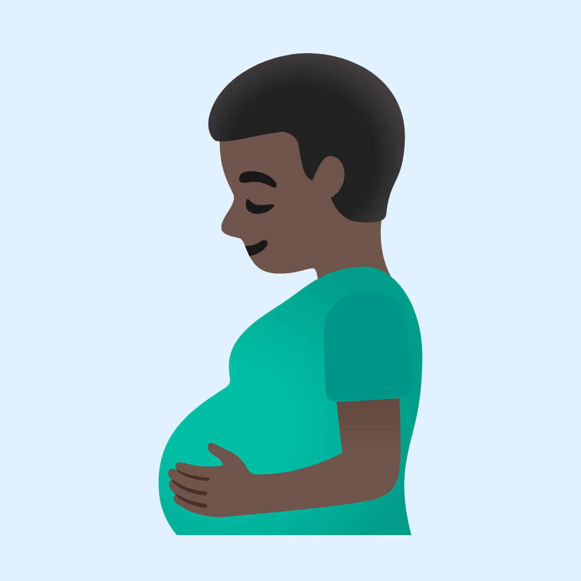 π«πΏ Pregnant man: dark skin tone