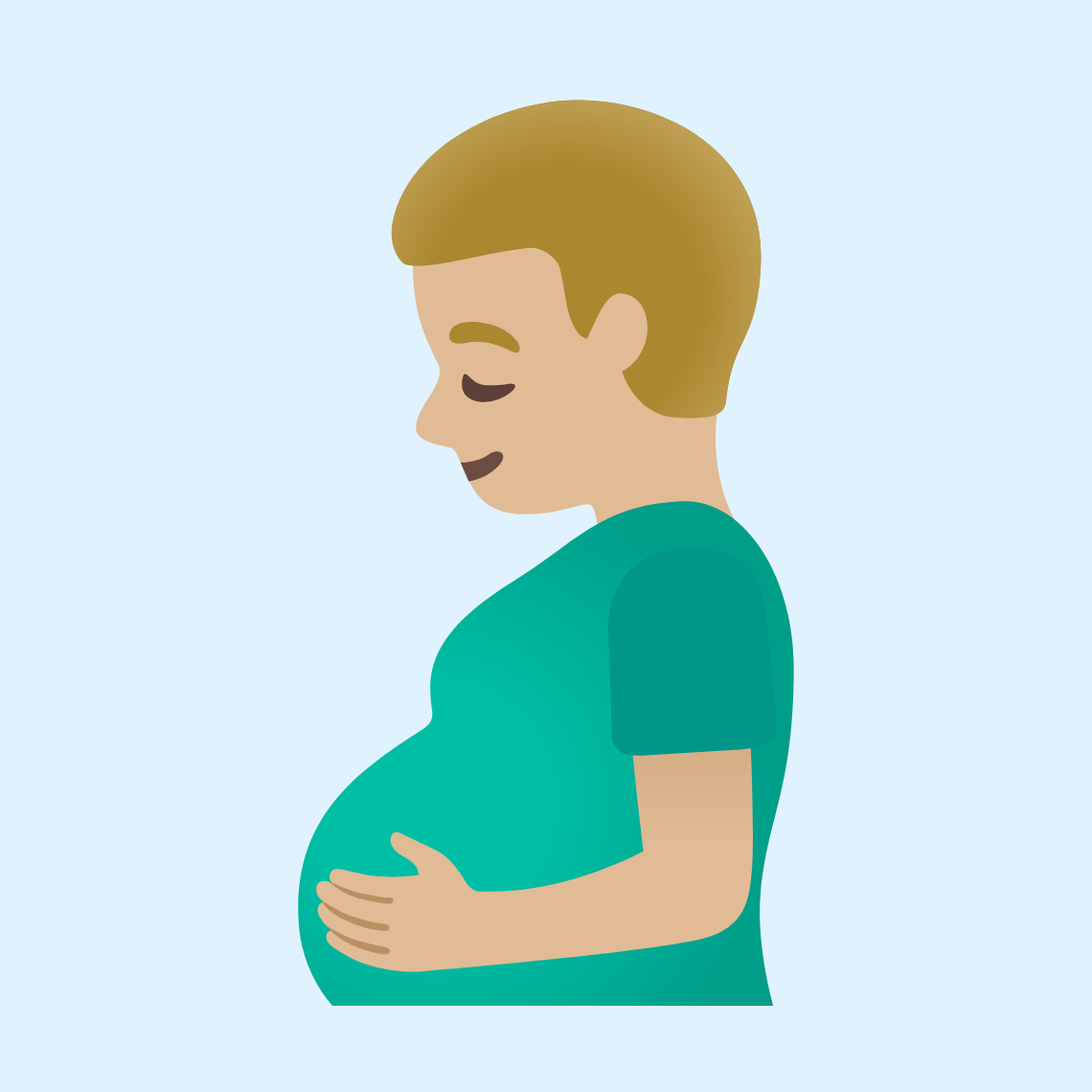 π«πΌ Pregnant man: medium-light skin tone