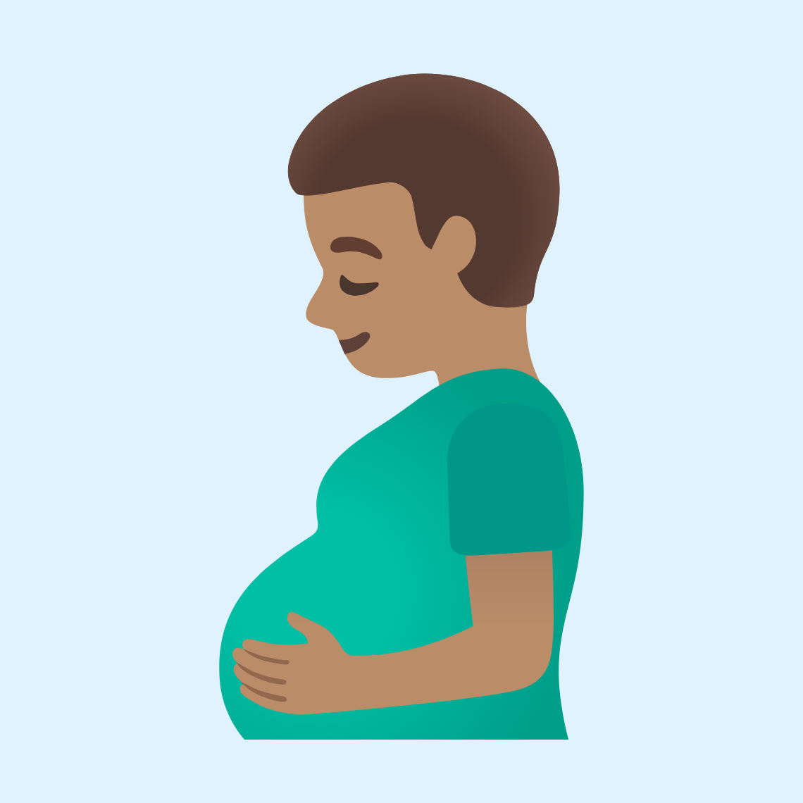 π«π½ Pregnant man: medium skin tone