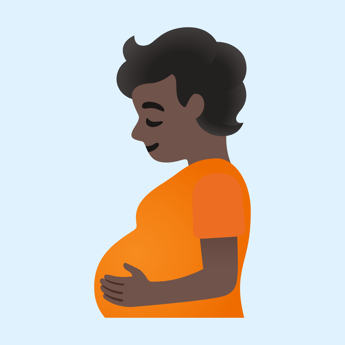 π«πΏ Pregnant person: dark skin tone