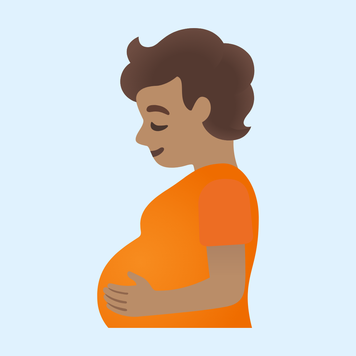 🫄🏽 Pregnant person: medium skin tone