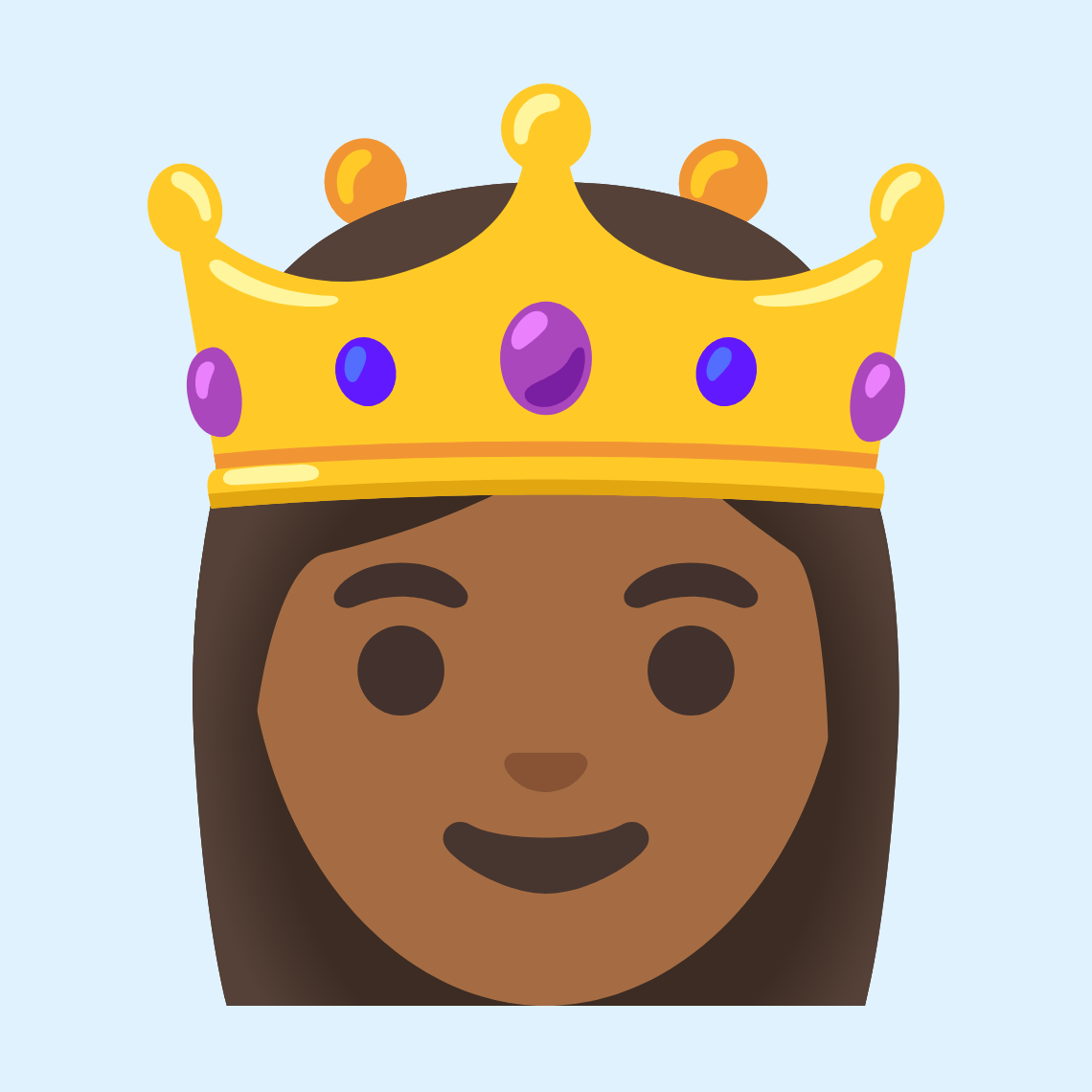 πΈπΎ Princess: medium-dark skin tone