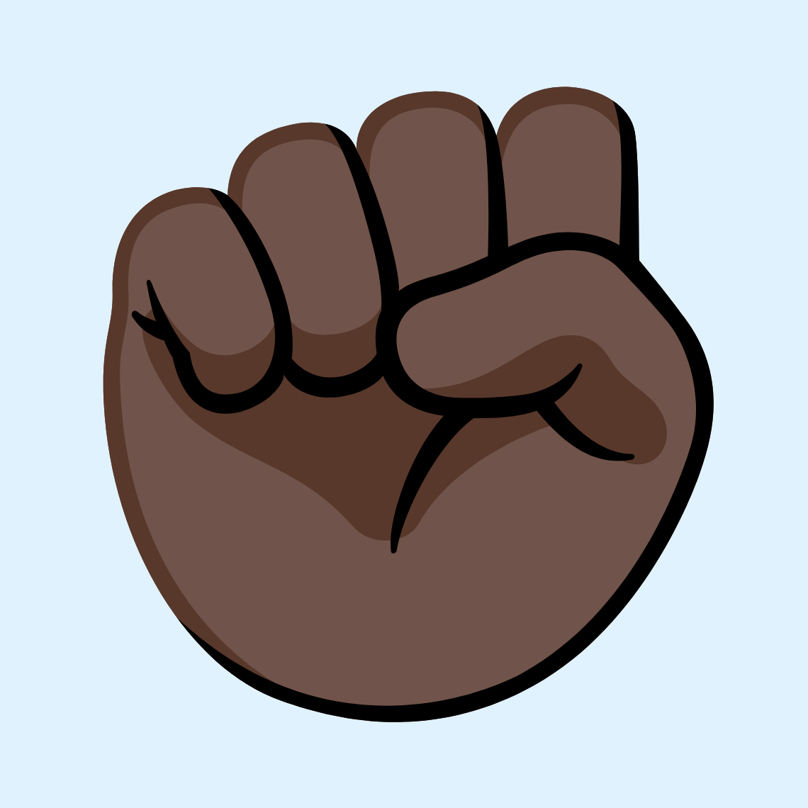 βπΏ Raised fist: dark skin tone