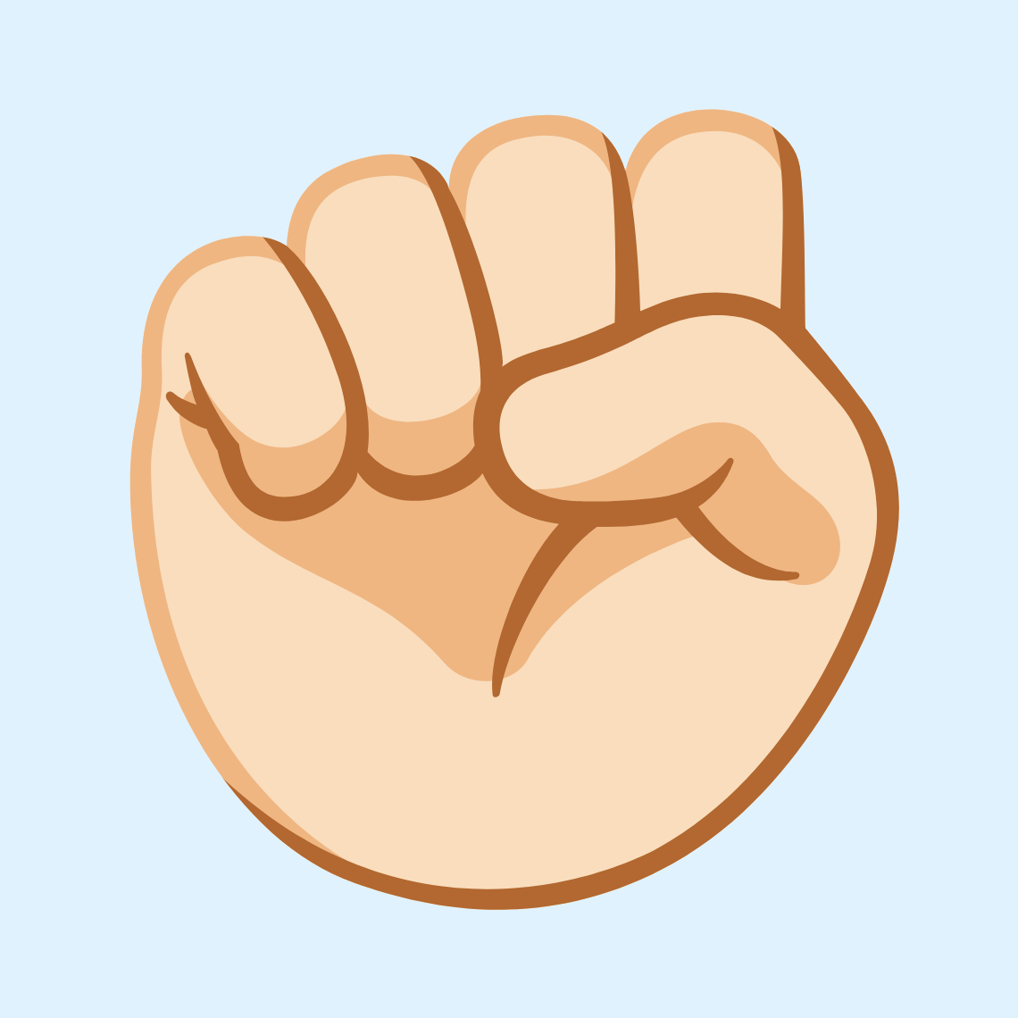 βπ» Raised fist: light skin tone