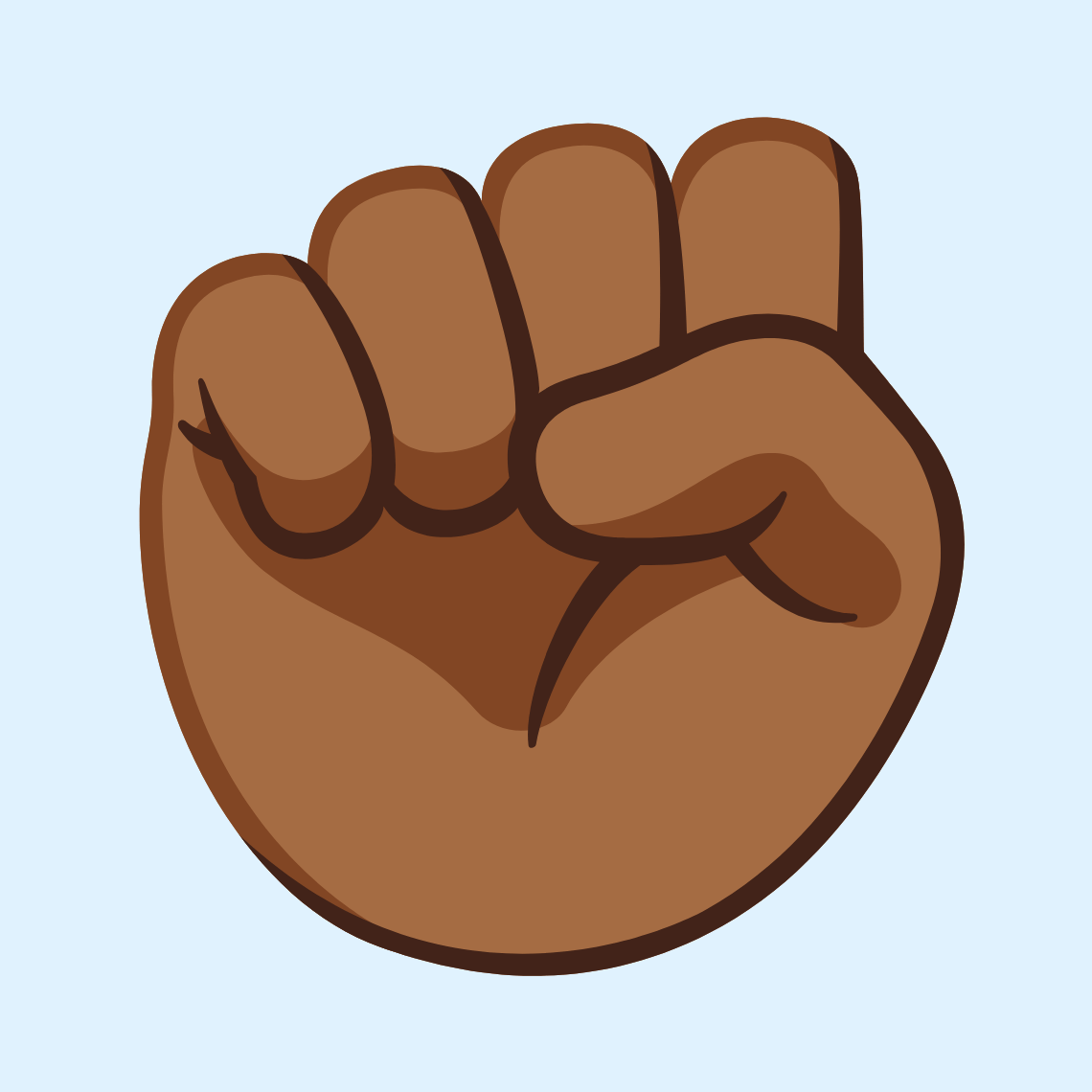 ✊🏾 Raised fist: medium-dark skin tone