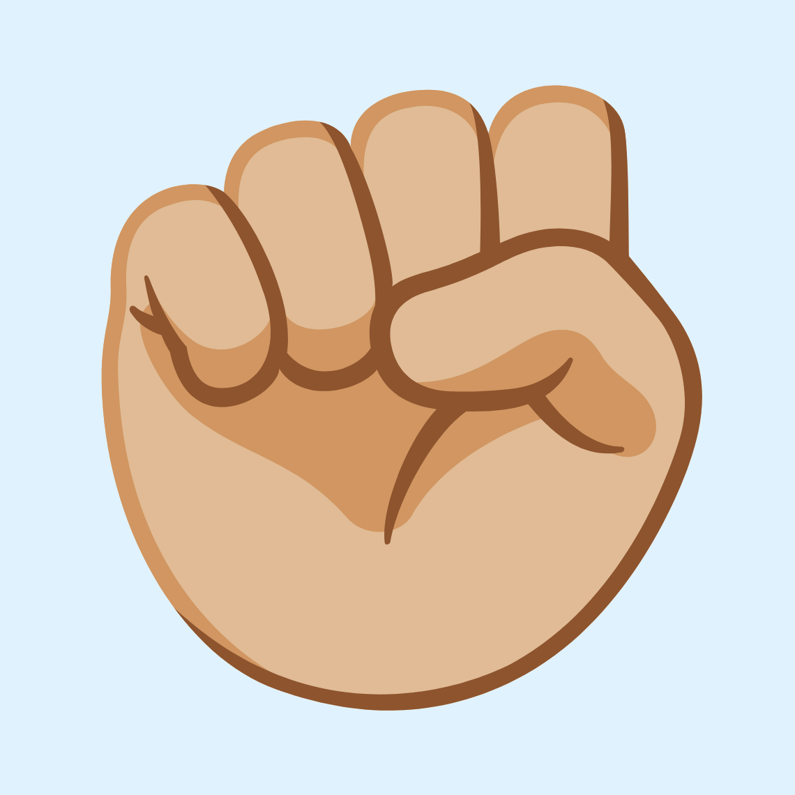 βπΌ Raised fist: medium-light skin tone