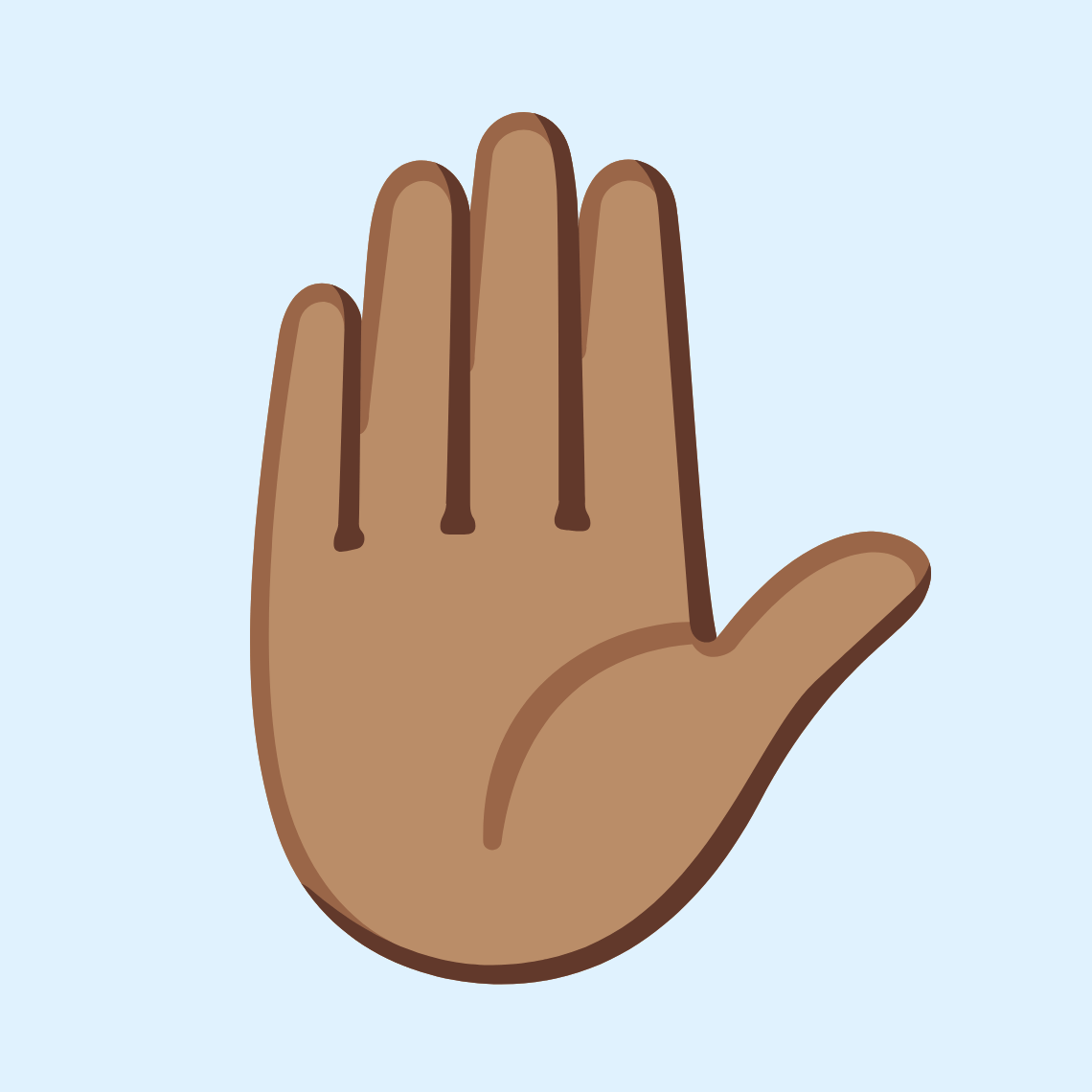 βπ½ Raised hand: medium skin tone
