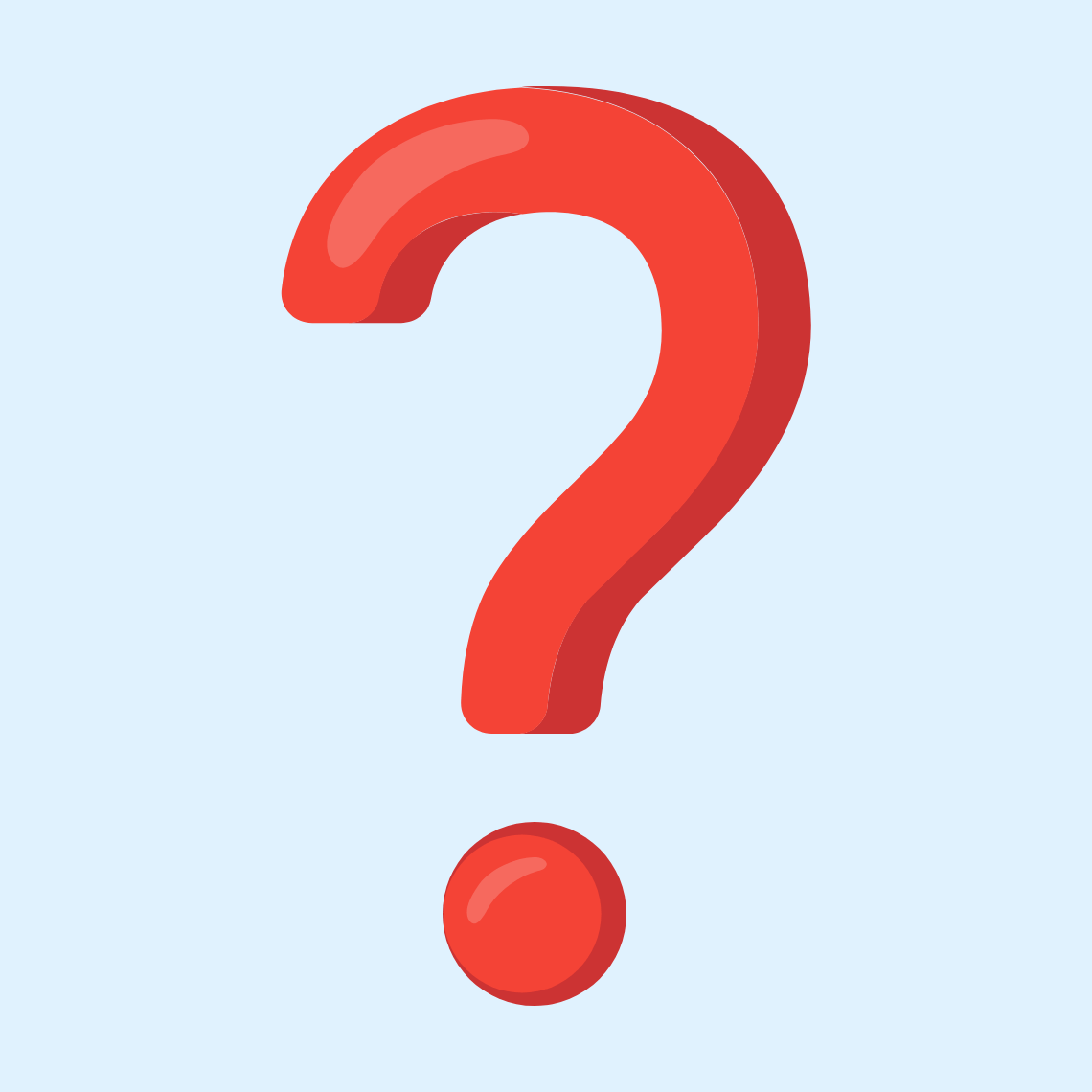 ❓ Red question mark