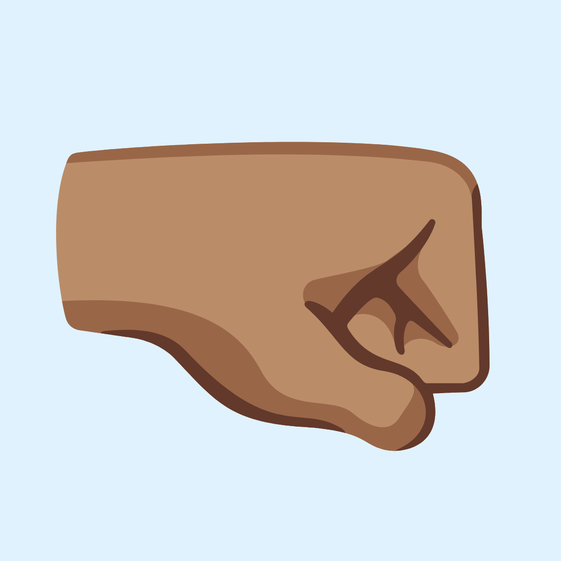 π€π½ Right-facing fist: medium skin tone