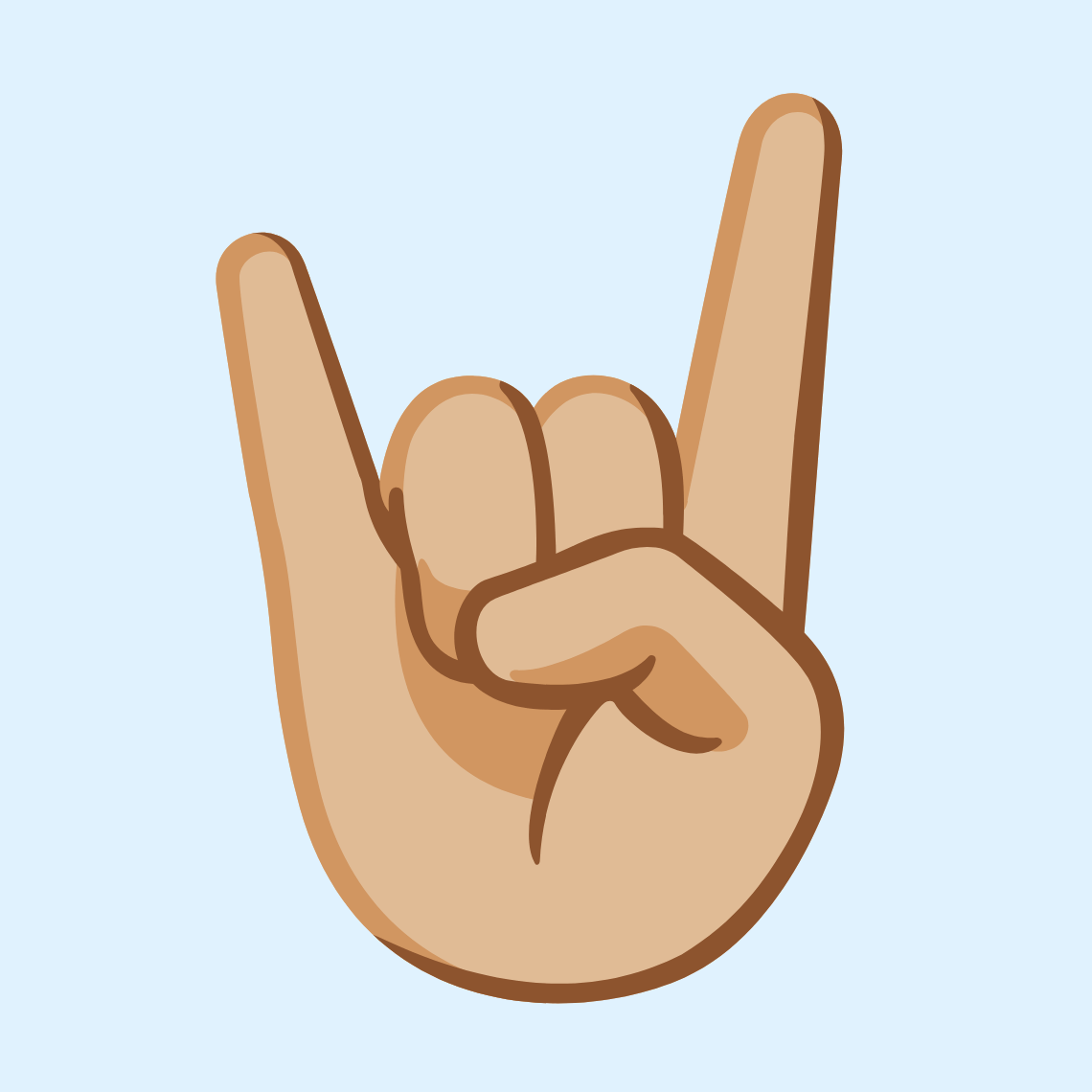 π€πΌ Sign of the horns: medium-light skin tone