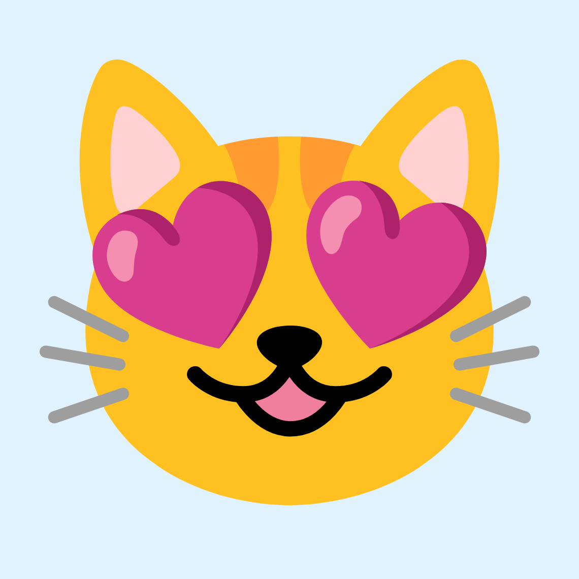 π» Smiling cat with heart-eyes