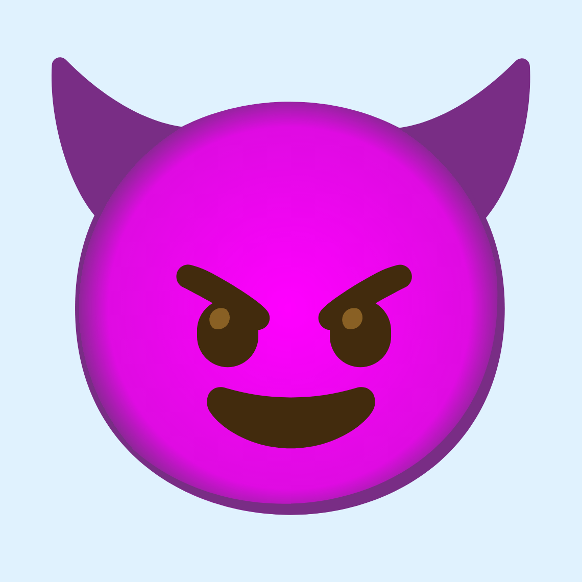 π Smiling face with horns