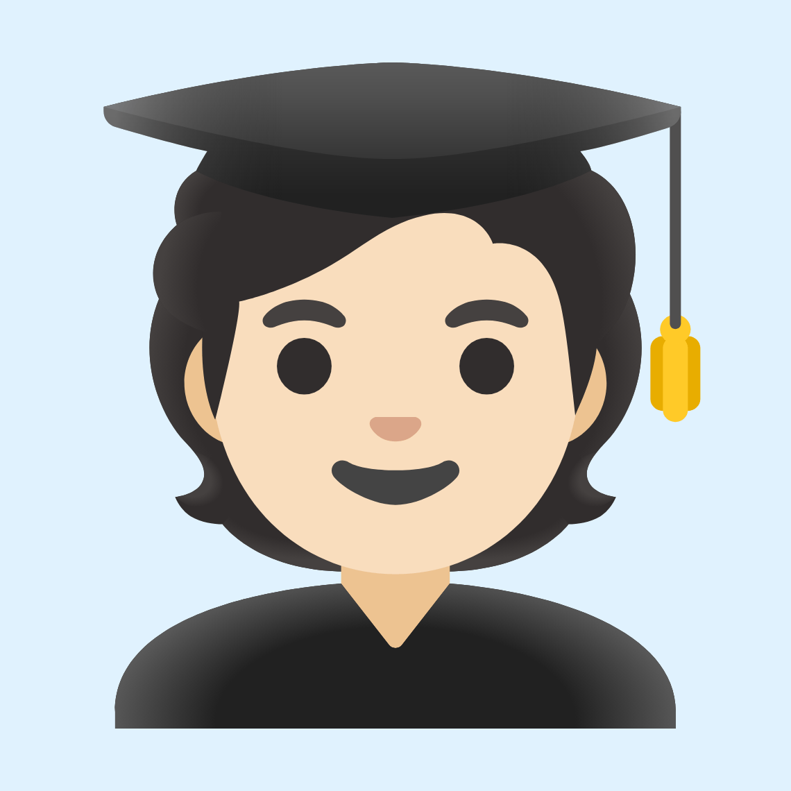 🧑🏻‍🎓 Student: light skin tone