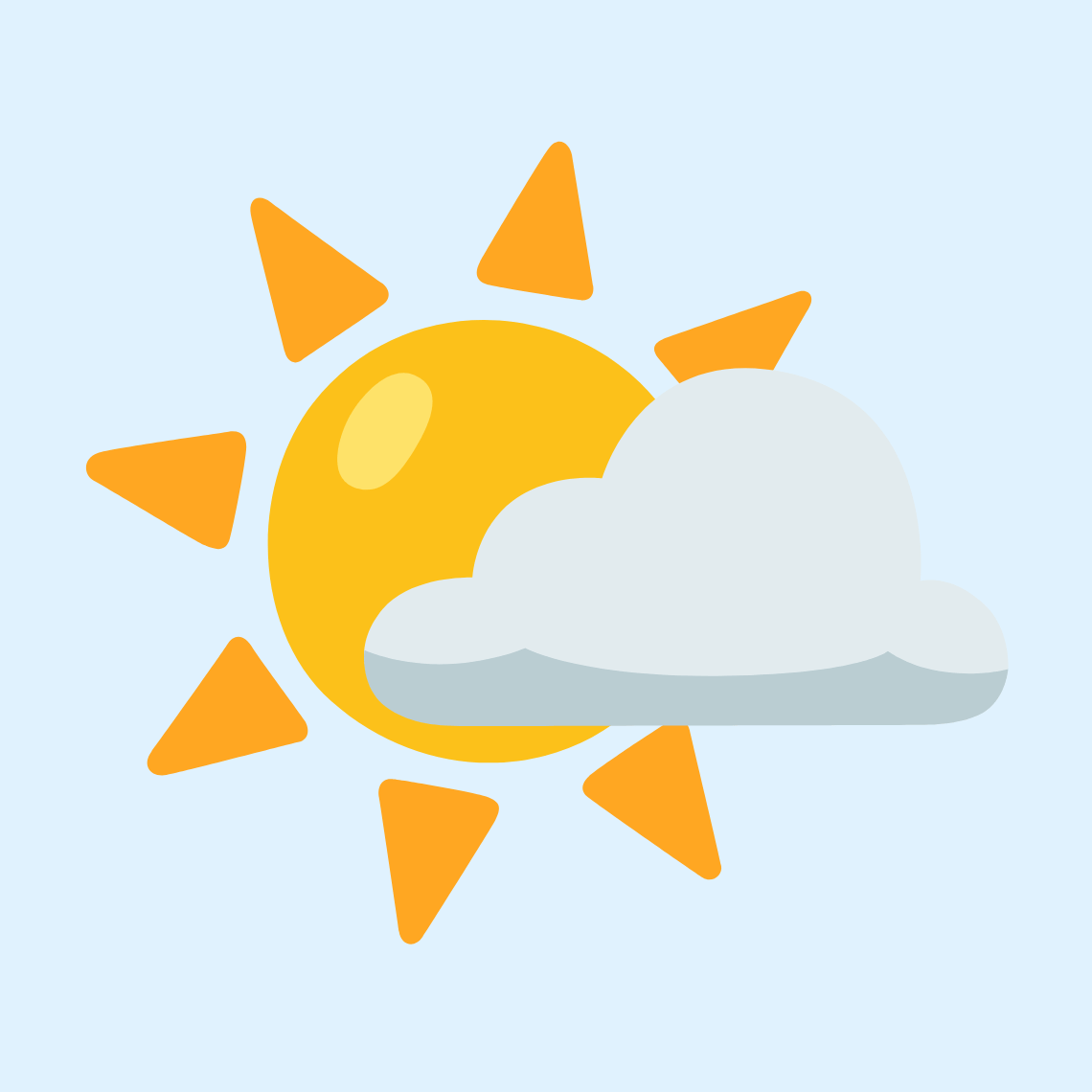 π€οΈ Sun behind small cloud
