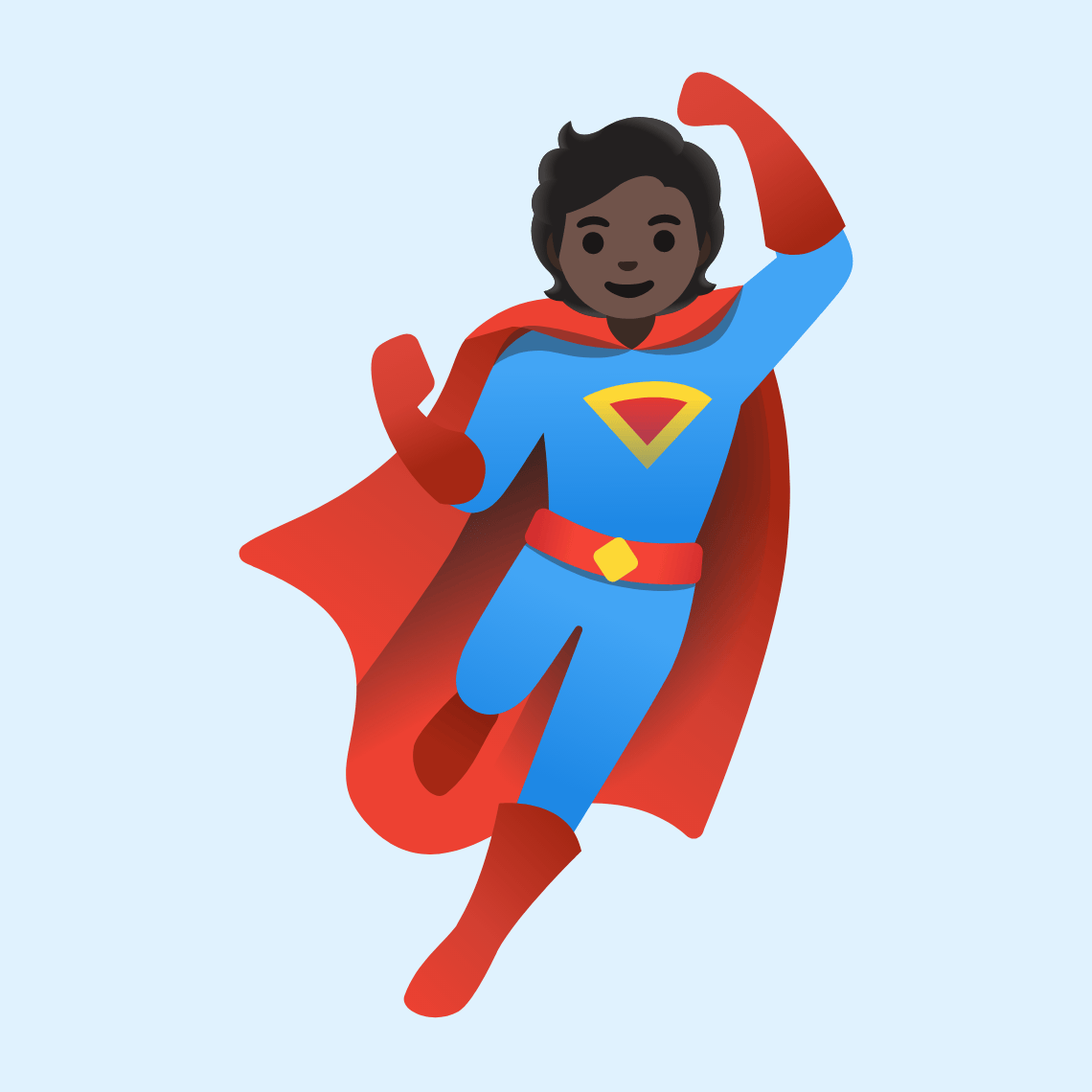 π¦ΈπΏ Superhero: dark skin tone